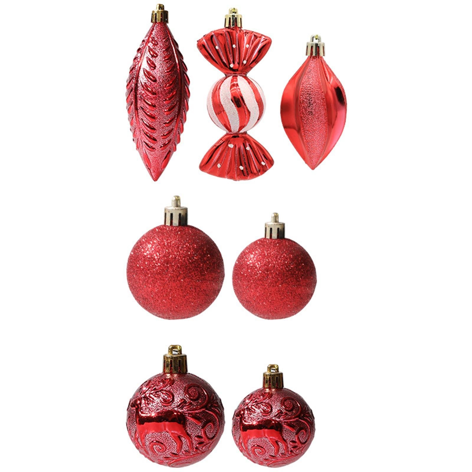 21 Pieces Christmas Balls Ornaments Baubles for Indoor Party Anniversary Gold