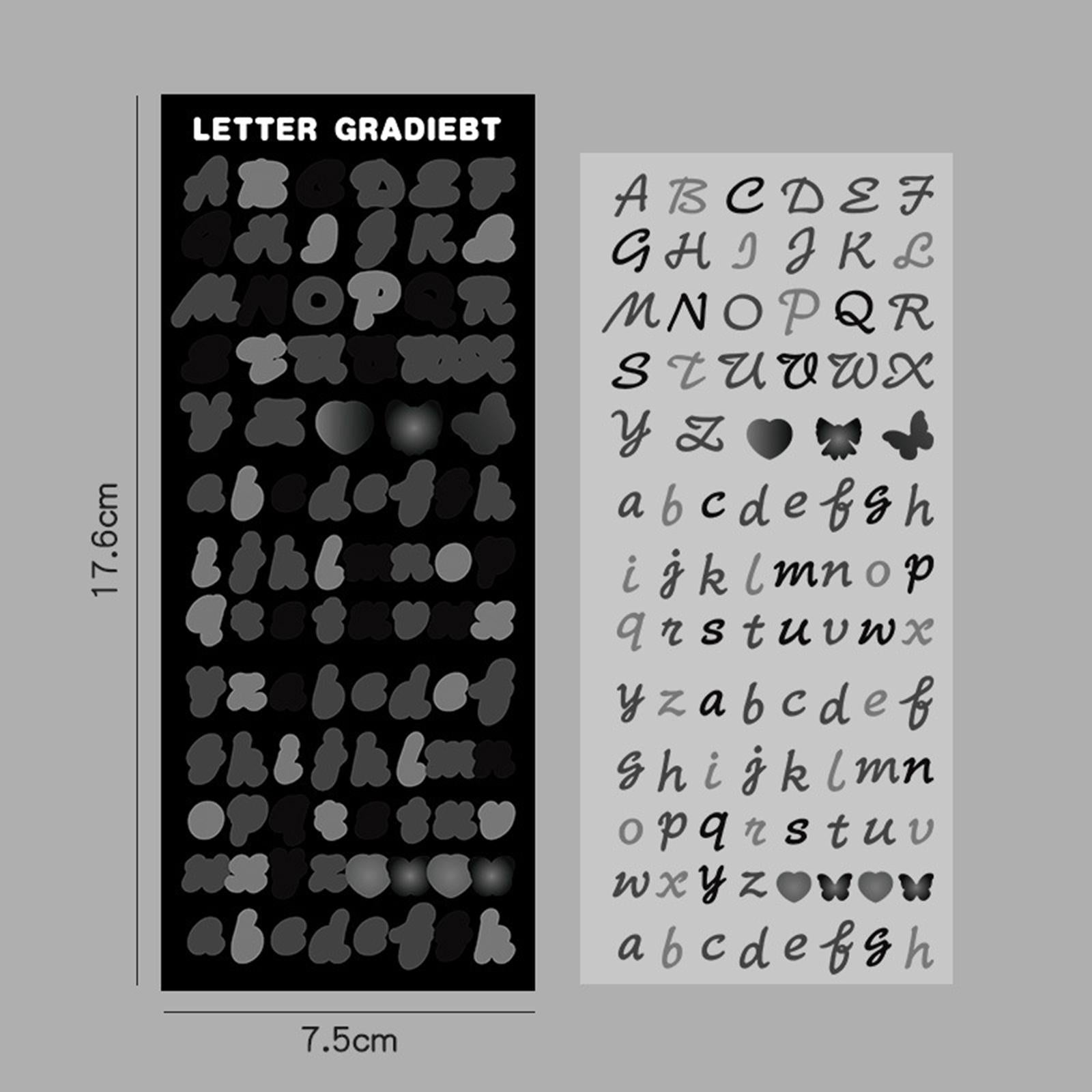 3x6 Sheets Colorful Number Letter Stickers Assorted Arts Crafts Postcards