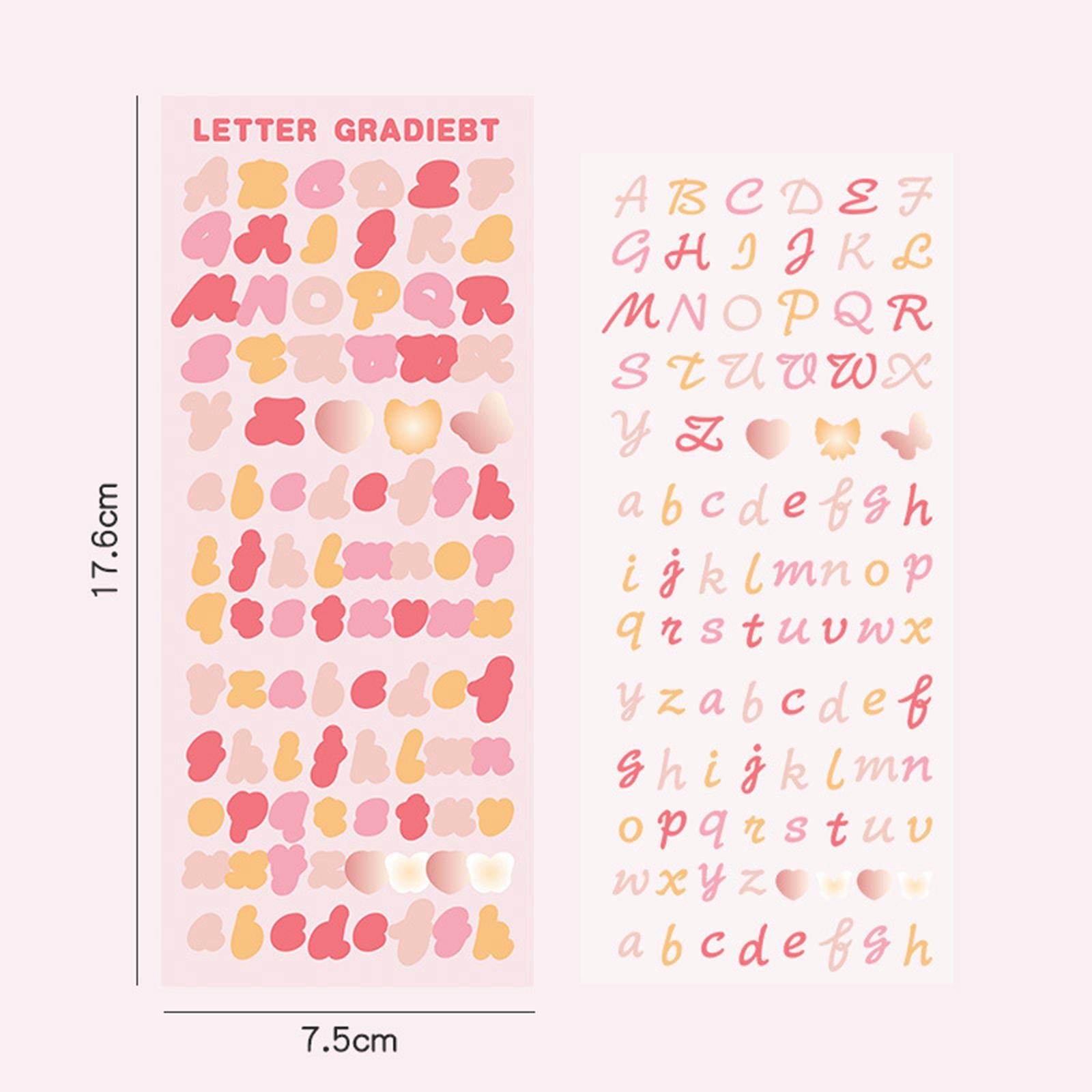 2x6 Sheets Colorful Number Letter Stickers Assorted Arts Crafts Postcards