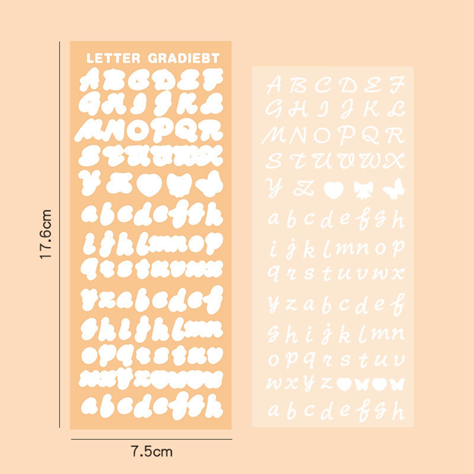 3x6 Sheets Colorful Number Letter Stickers Assorted Arts Crafts Postcards