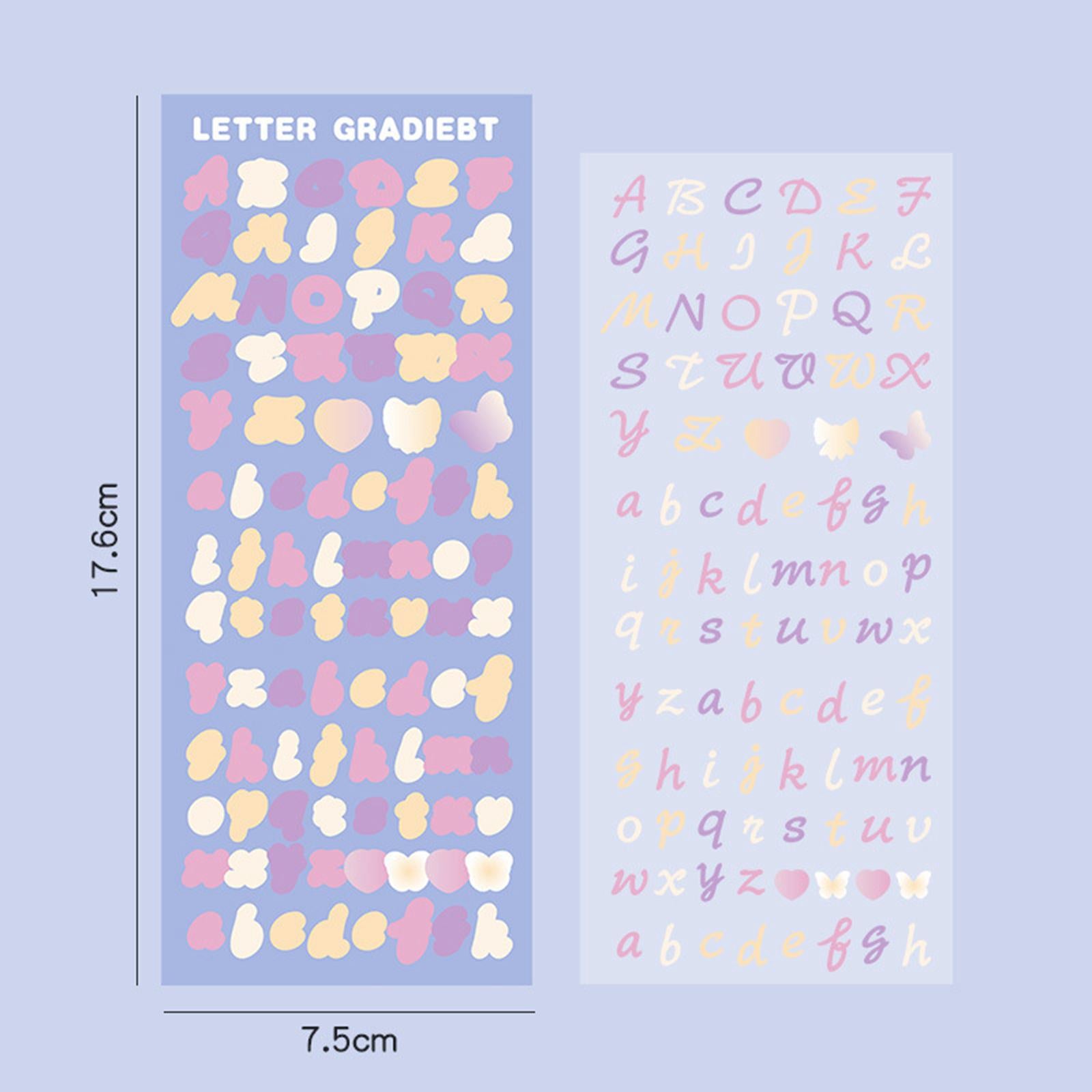 3x6 Sheets Colorful Number Letter Stickers Assorted Arts Crafts Postcards