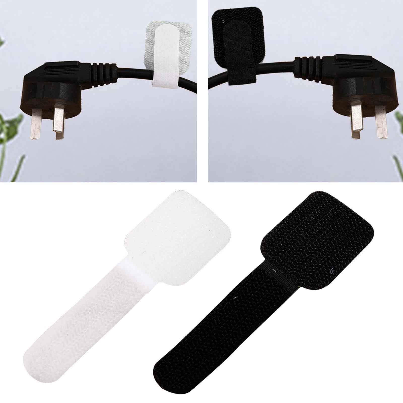 Reusable Kitchen Appliance Cable Winder Cord Wrapper Cable Ties for Computer 10pcs White