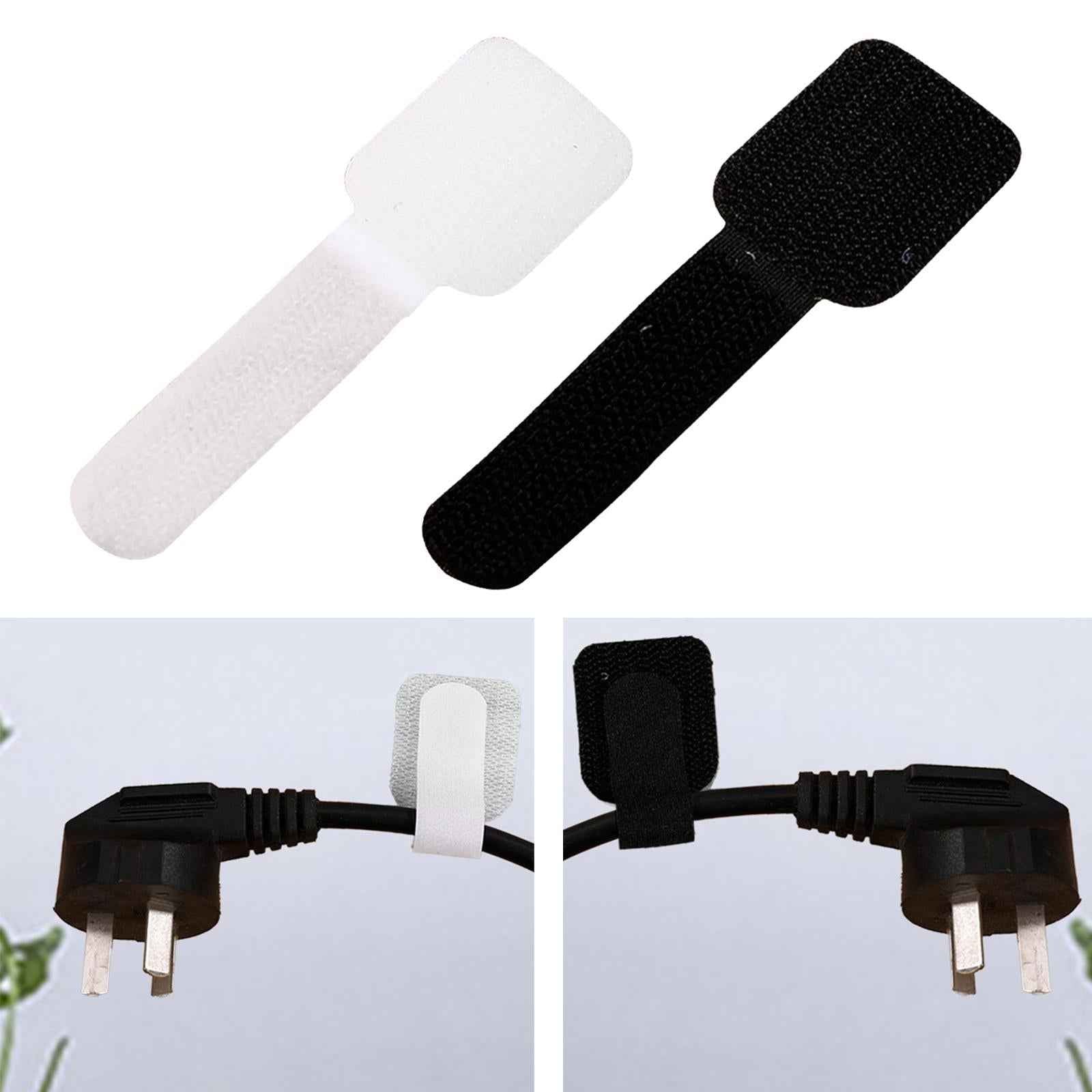 Reusable Kitchen Appliance Cable Winder Cord Wrapper Cable Ties for Computer 10pcs White