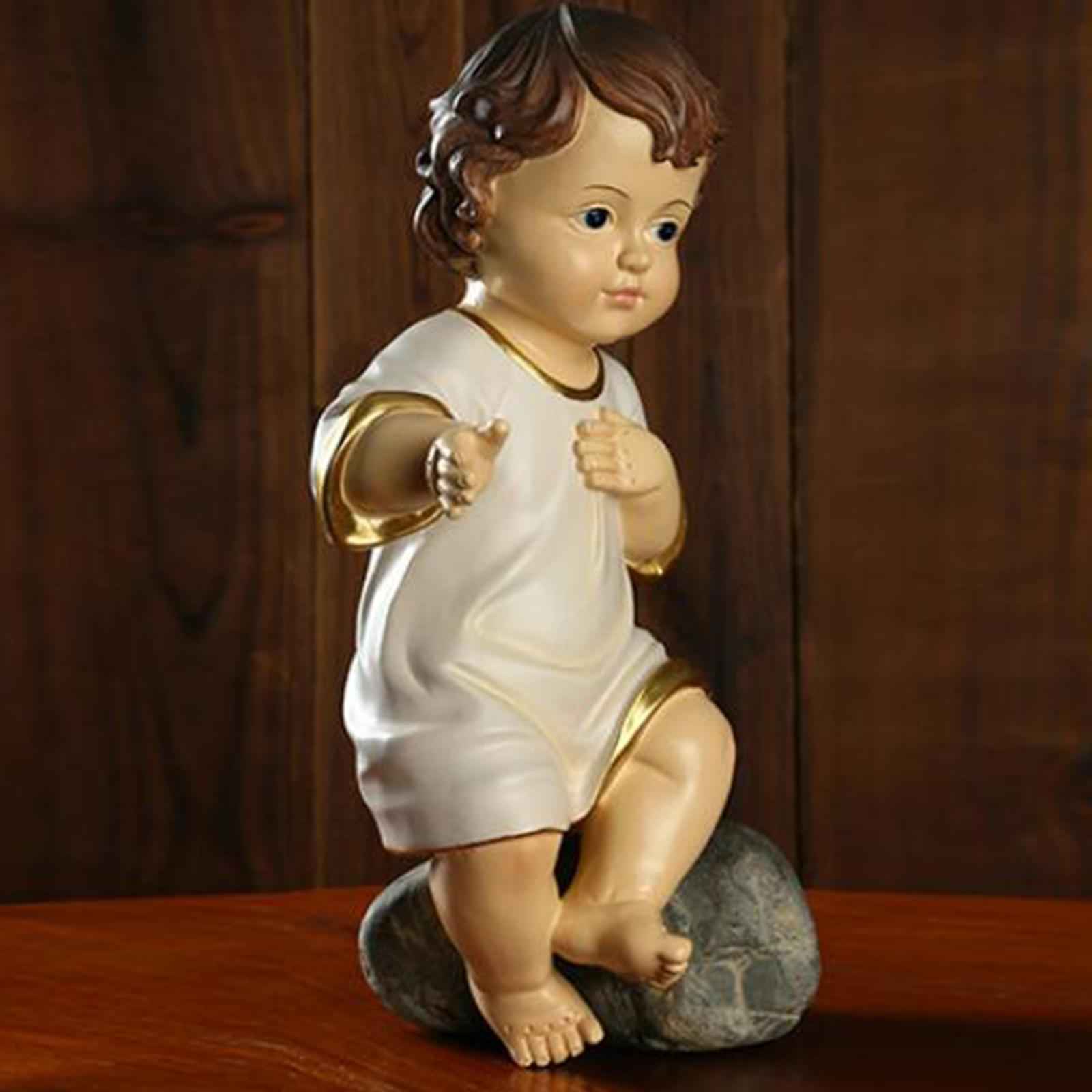 Jesus Baby Figurine Christmas Ornament Religious Jesus Statue for Desk Decor