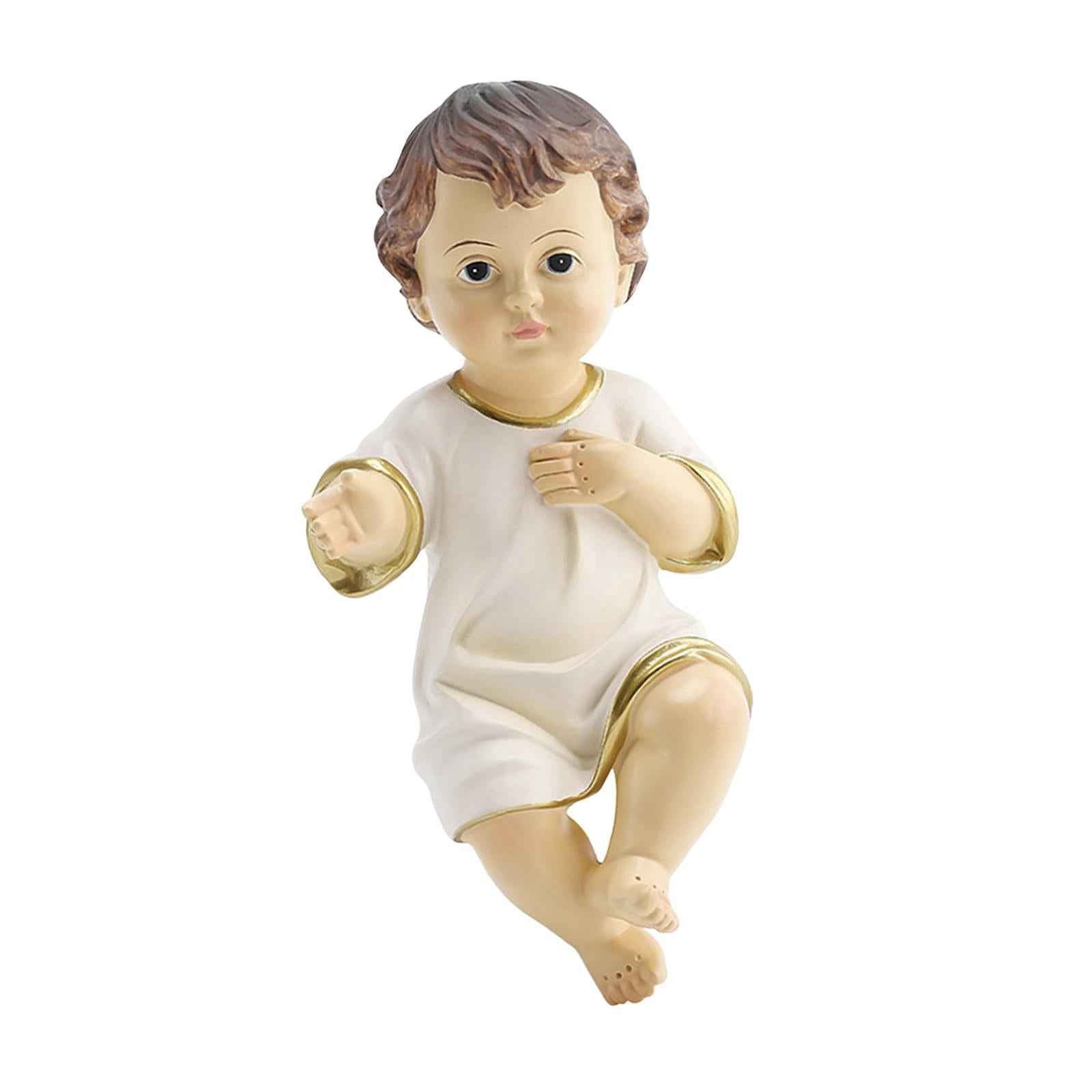 Jesus Baby Figurine Christmas Ornament Religious Jesus Statue for Desk Decor