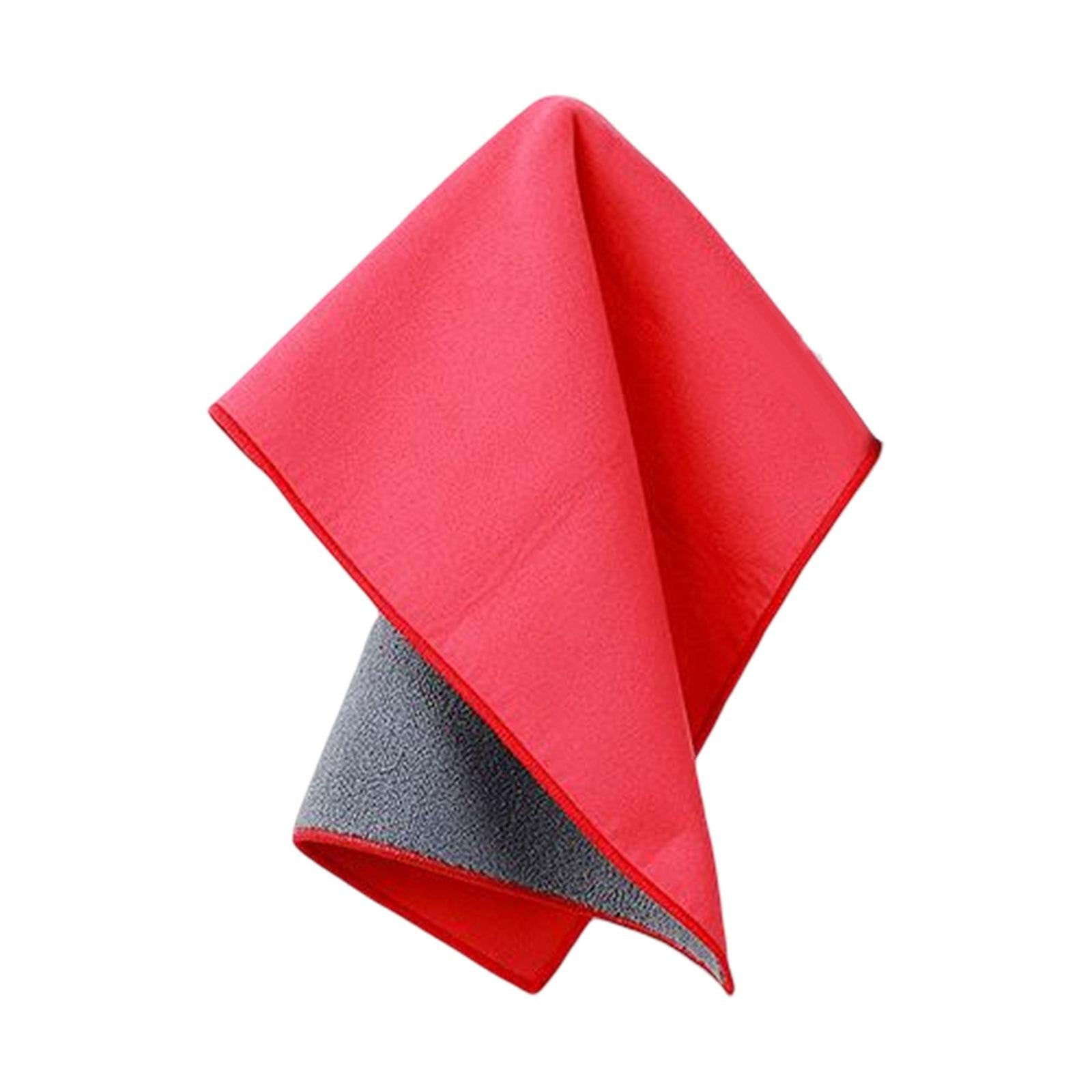 2xCar Wash Drying Towel Reusable and Washable Spotless for Car Washing Drying red 30cmx60cm