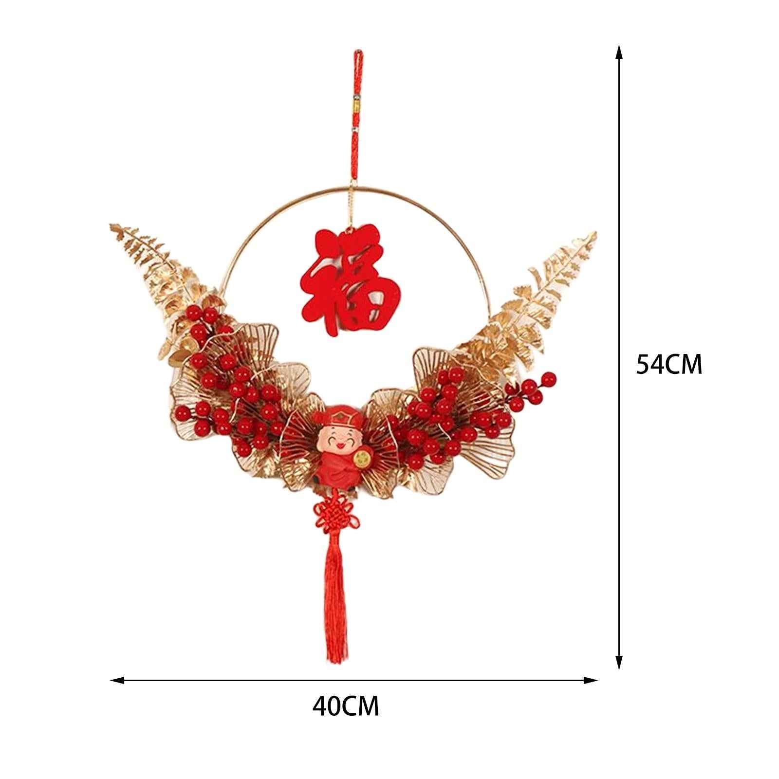 Chinese New Year Pendant with Chinese Knot Tassel Oriental for Restaurant Style B