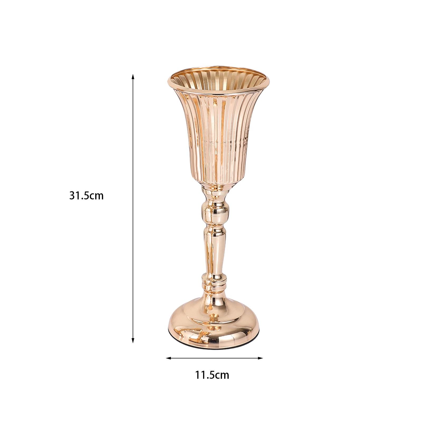 2xIron Flowers Vase Flower Arrangement Flowerpot for Hotel Office Decoration M