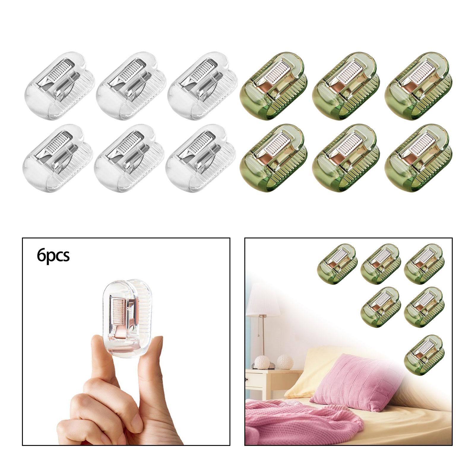 4x6 Pieces Bedroom Quilt Cover Clip Quilt Fixer Clip Quilt Clamp for Scarf Clear