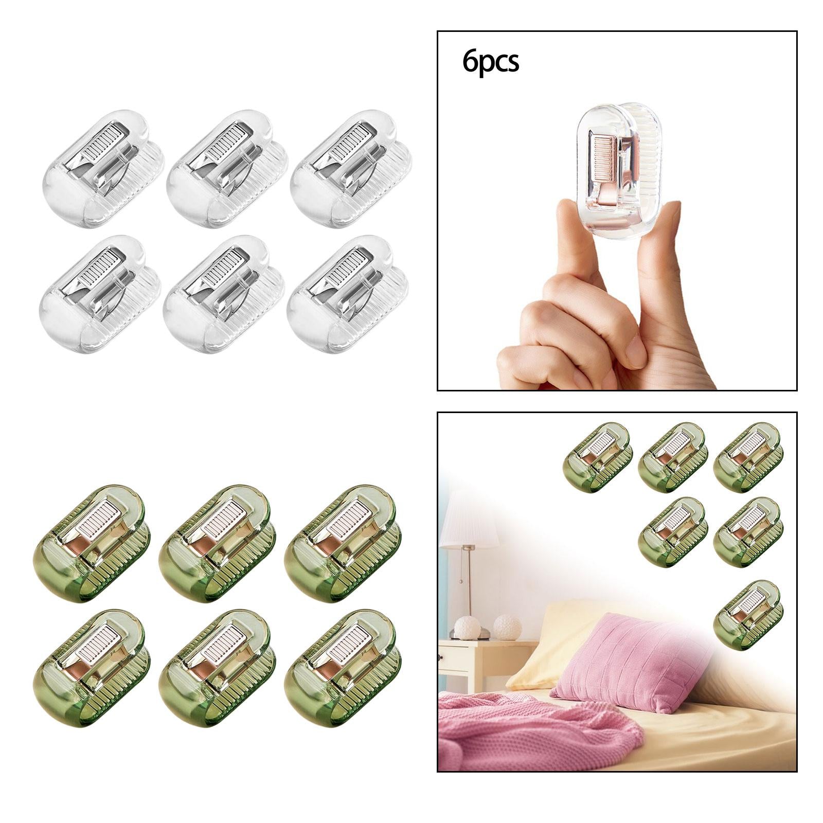 4x6 Pieces Bedroom Quilt Cover Clip Quilt Fixer Clip Quilt Clamp for Scarf Clear