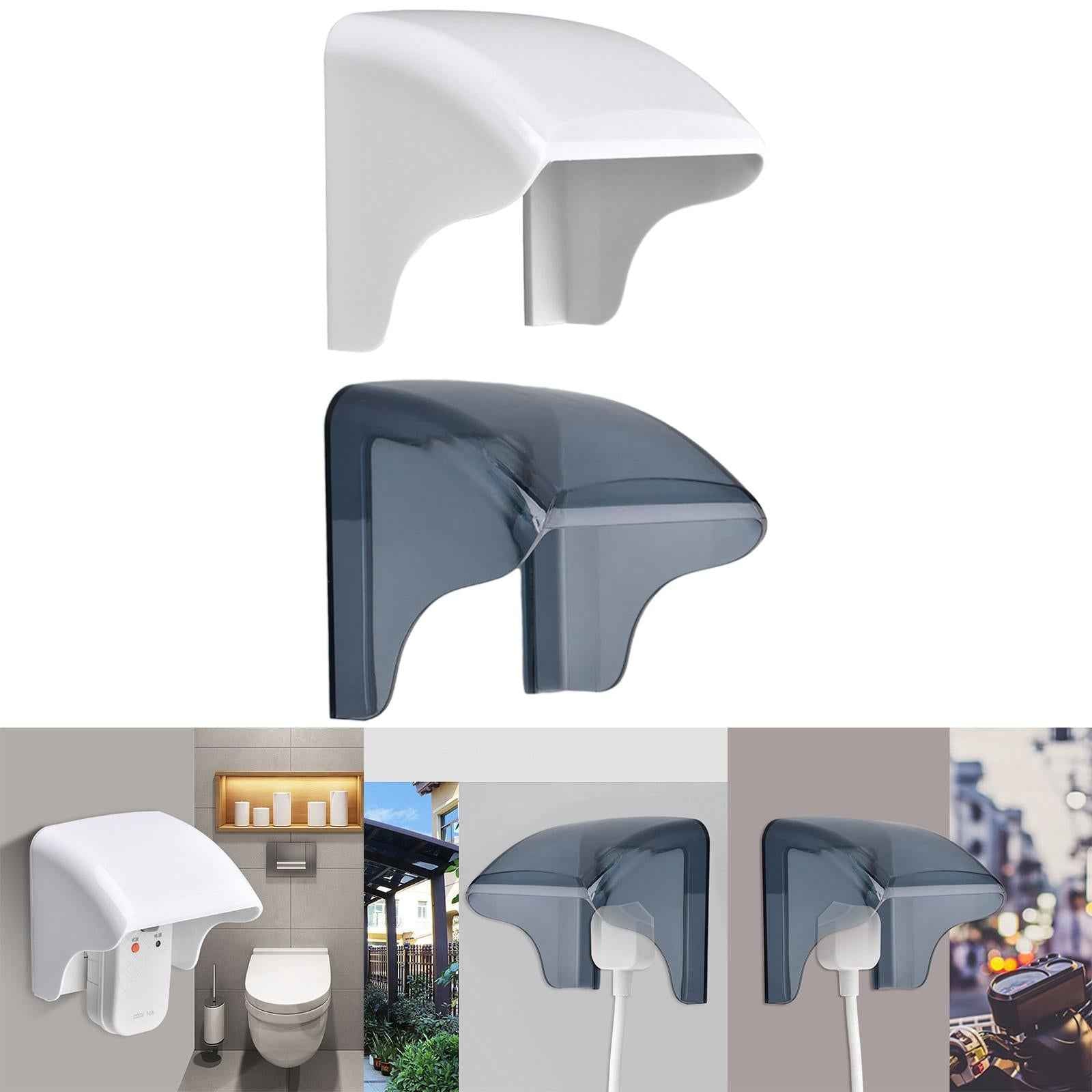Outdoor Socket Waterproof Box Electrical Outlet Cover for Workshop White