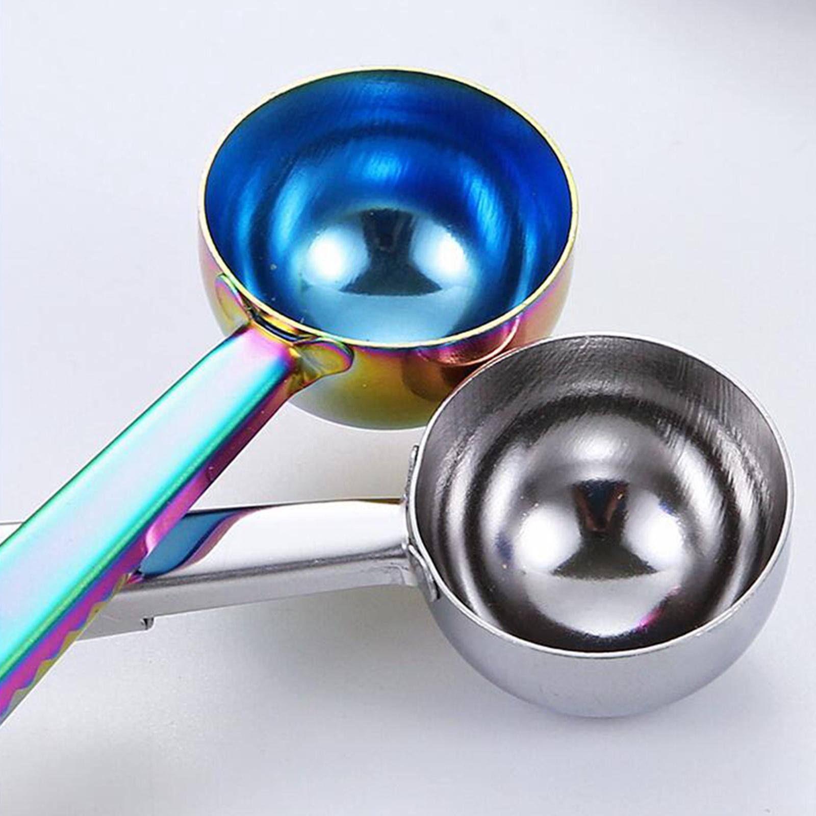 4xStainless Steel Coffee Scoop Clip Long Handle for Ground Coffee, Tea Spices