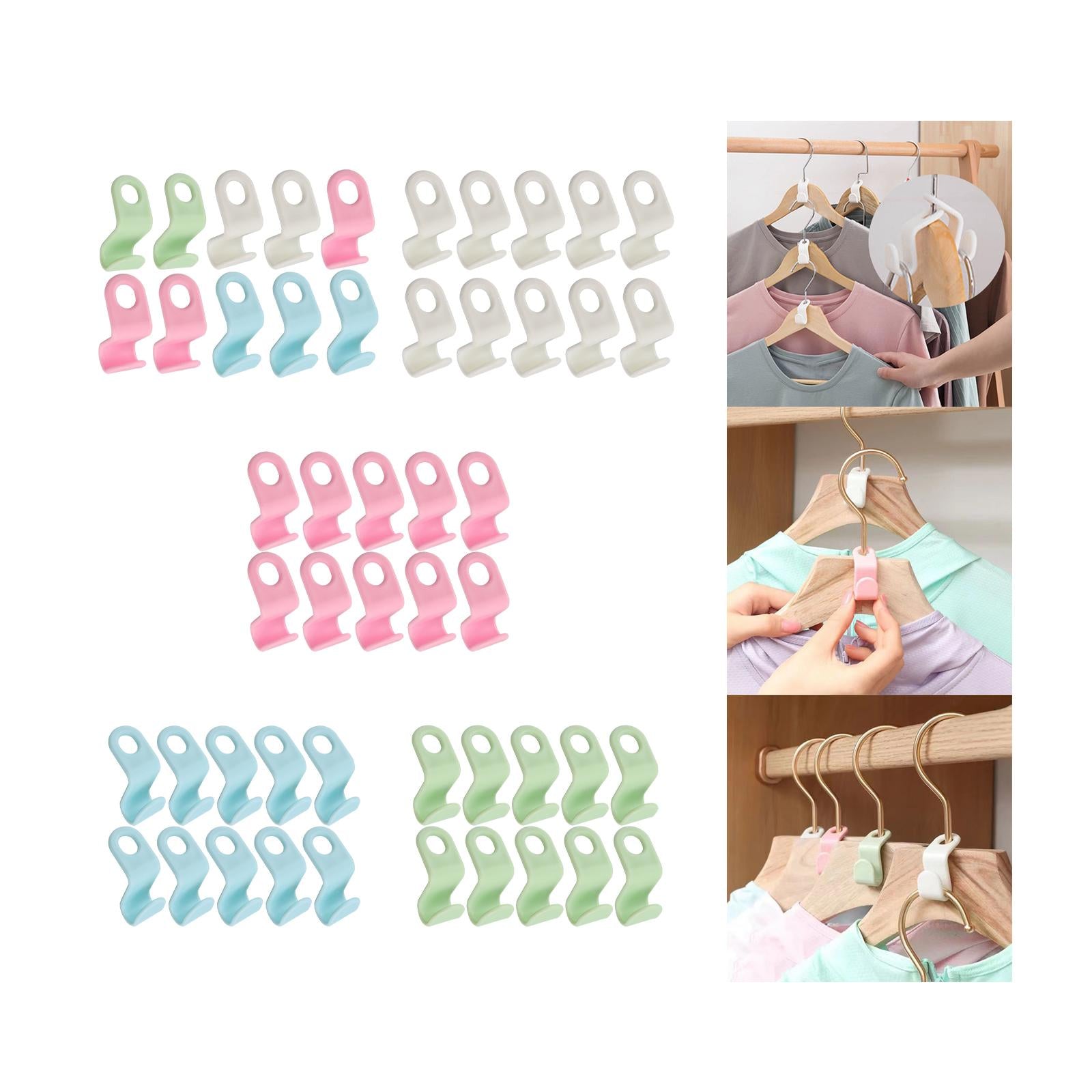 3x10x Heavy Duty Closet Cabinet Space Savers Hangers for Pants Caps Coats Mix