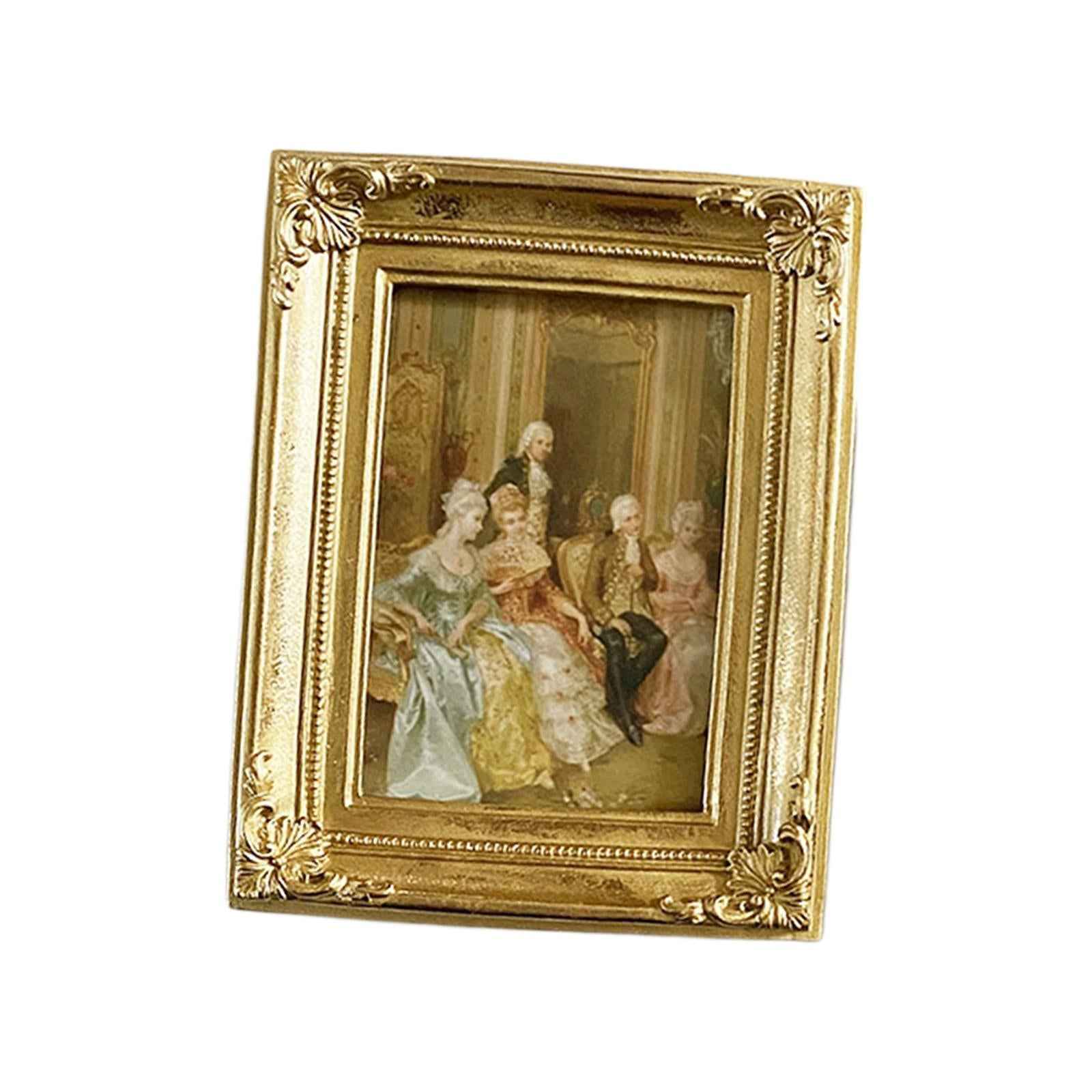 Resin Photo Frame with Easel Hook Flower Decorative Wall Home Picture Frame 15.5cmx19.5cm
