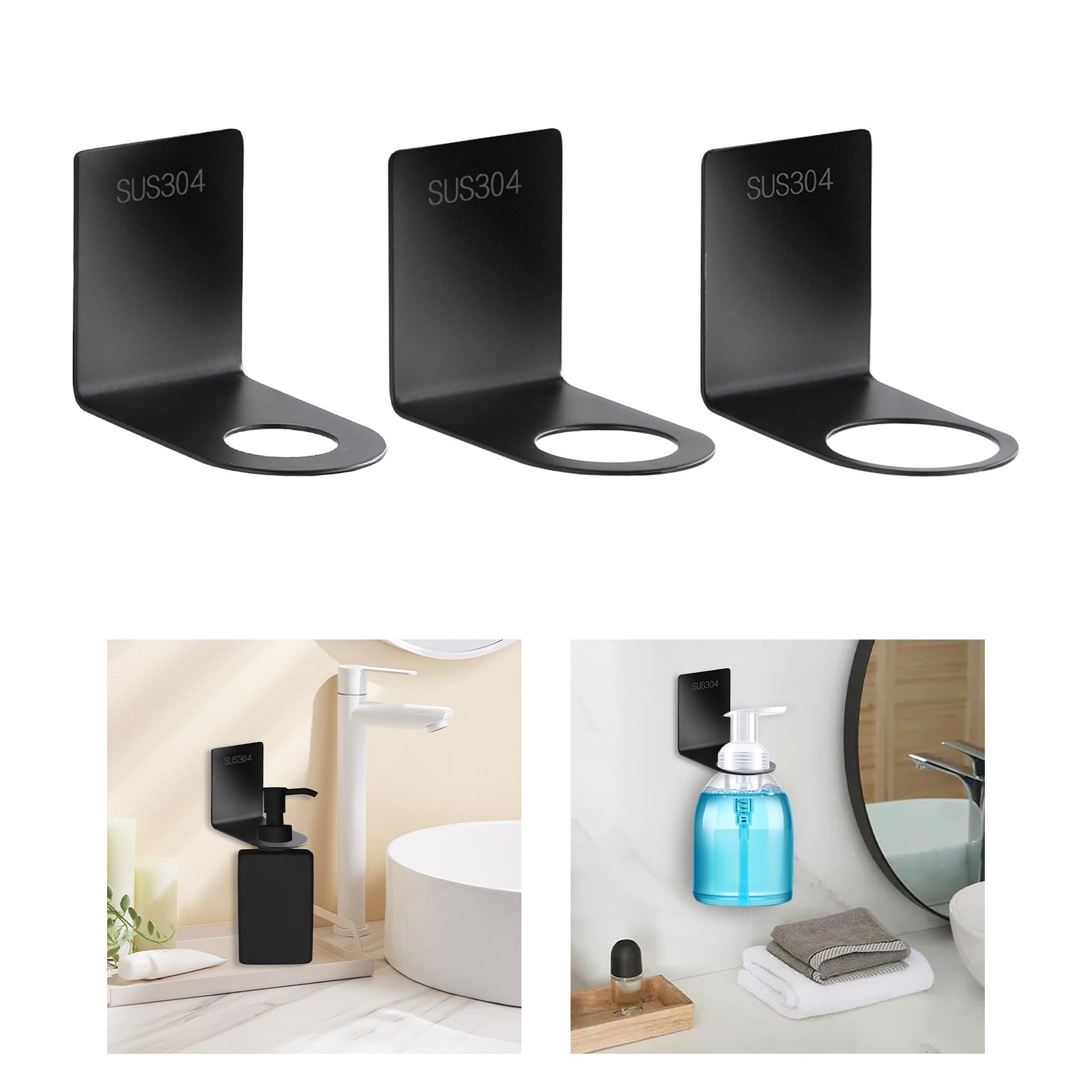 3xSoap Bottle Dispenser Holder Simple Pump Hand Stand for Bathroom Toilet Home Small