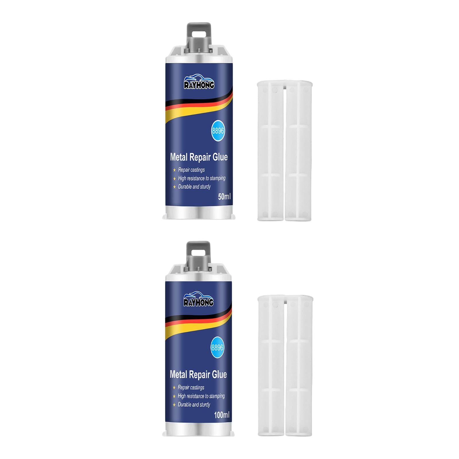 3xMetal Repair Glue High Temp for Castings Repairing Defects Abrasion Fracture 50ml