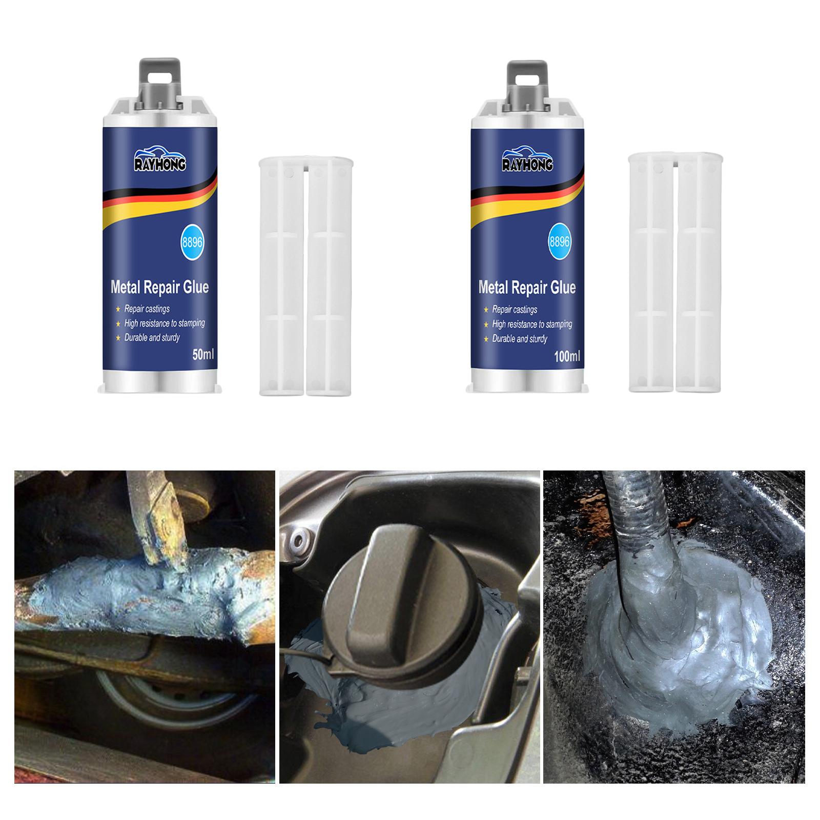 2xMetal Repair Glue High Temp for Castings Repairing Defects Abrasion Fracture 50ml