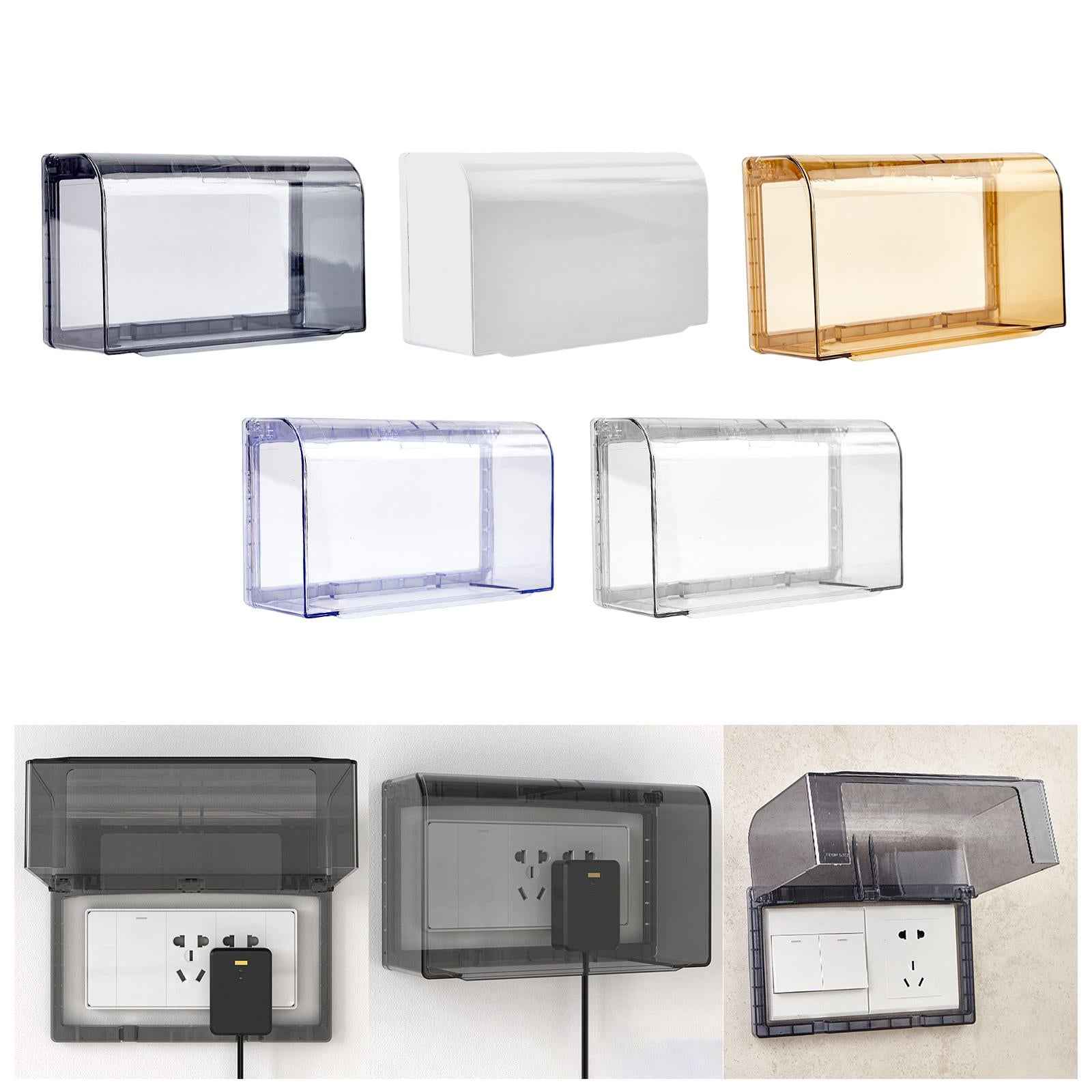 Receptacle Protector 118 Type Wall Switch Cover for Office Kitchen Warehouse Black