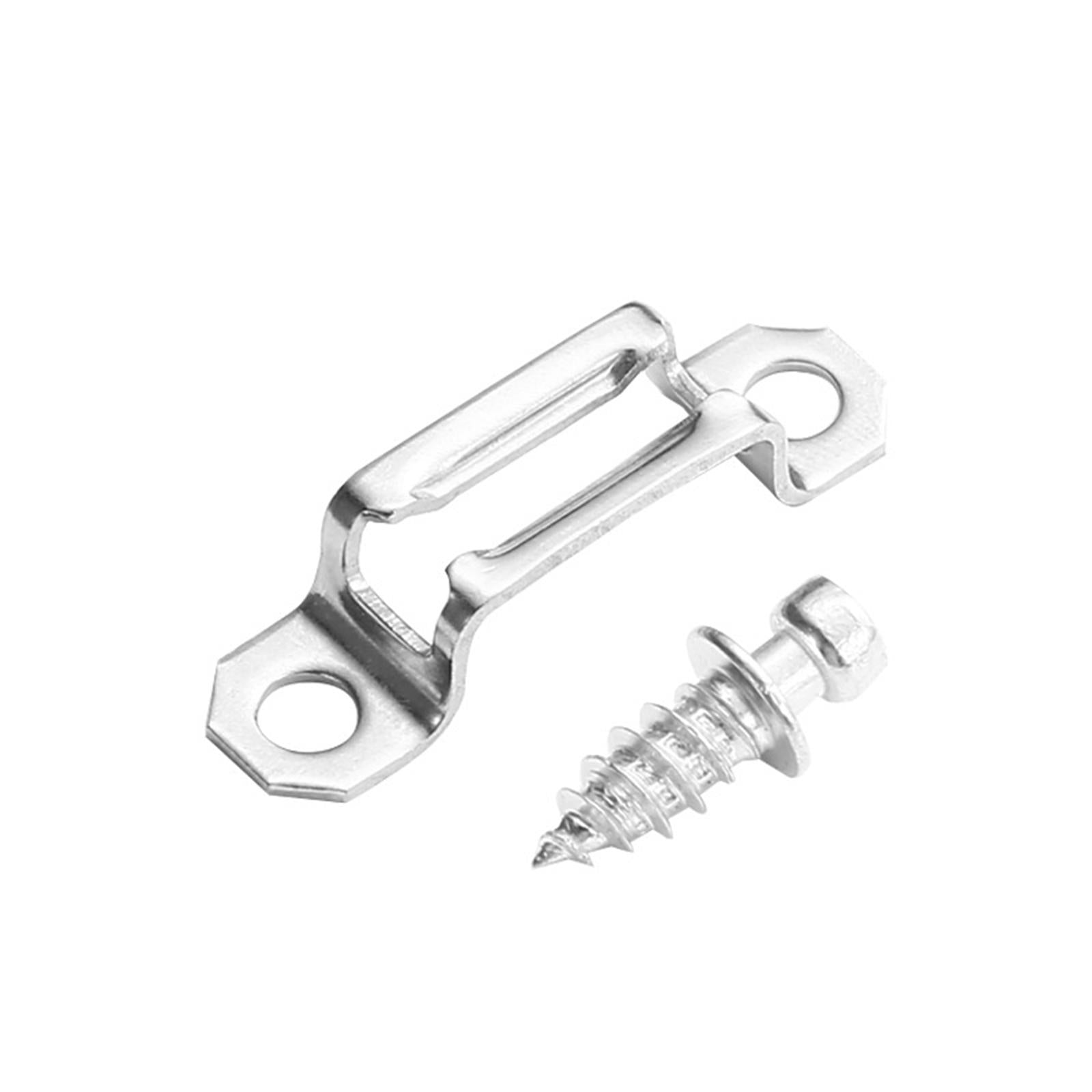 100x Invisible Connector Screw Fasteners Steel 2 in 1 Cabinet Hinge Assembly Half Silver