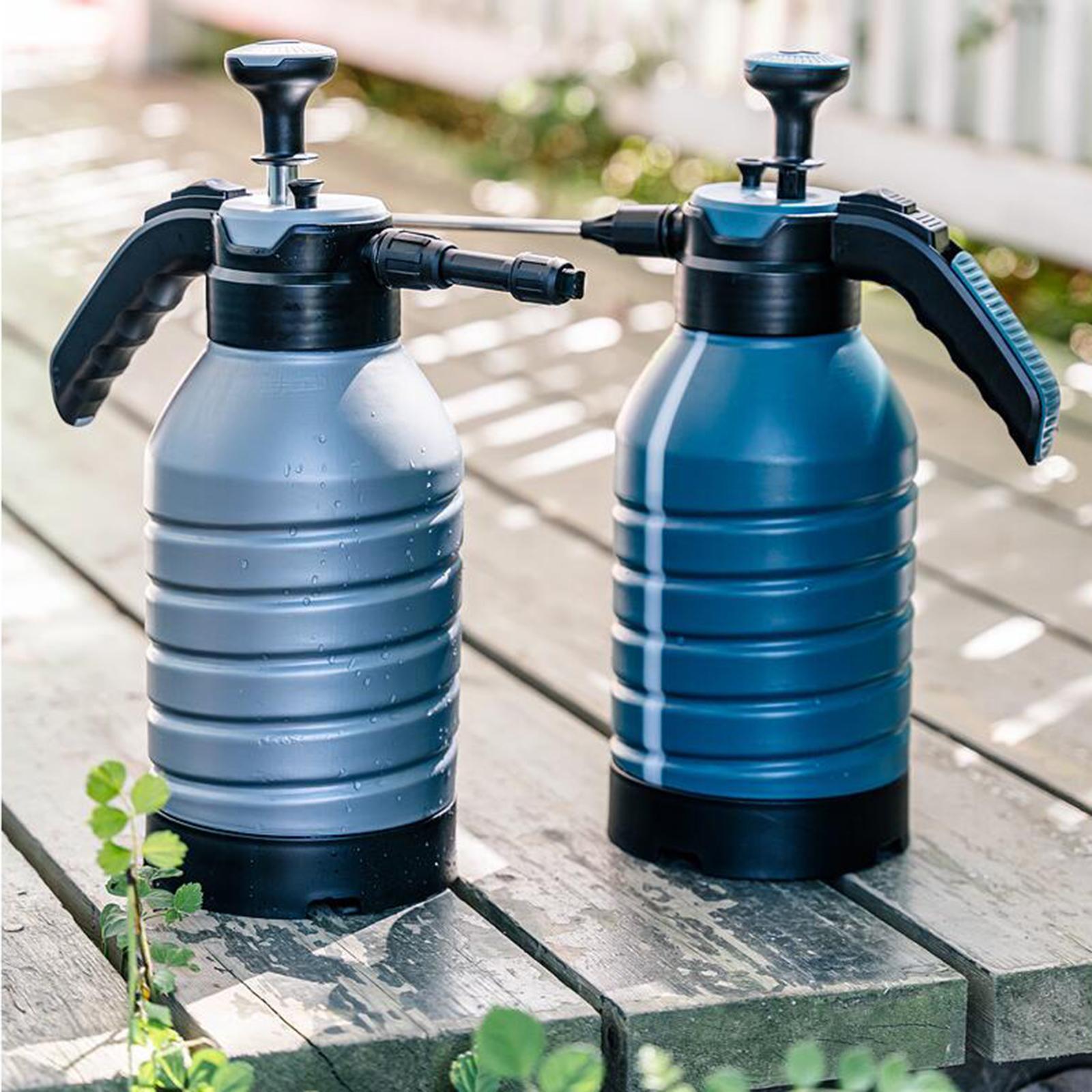 Pump Pressure Water Sprayer Bottle Handheld Garden Pump Sprayer for Spraying Blue PP Rod