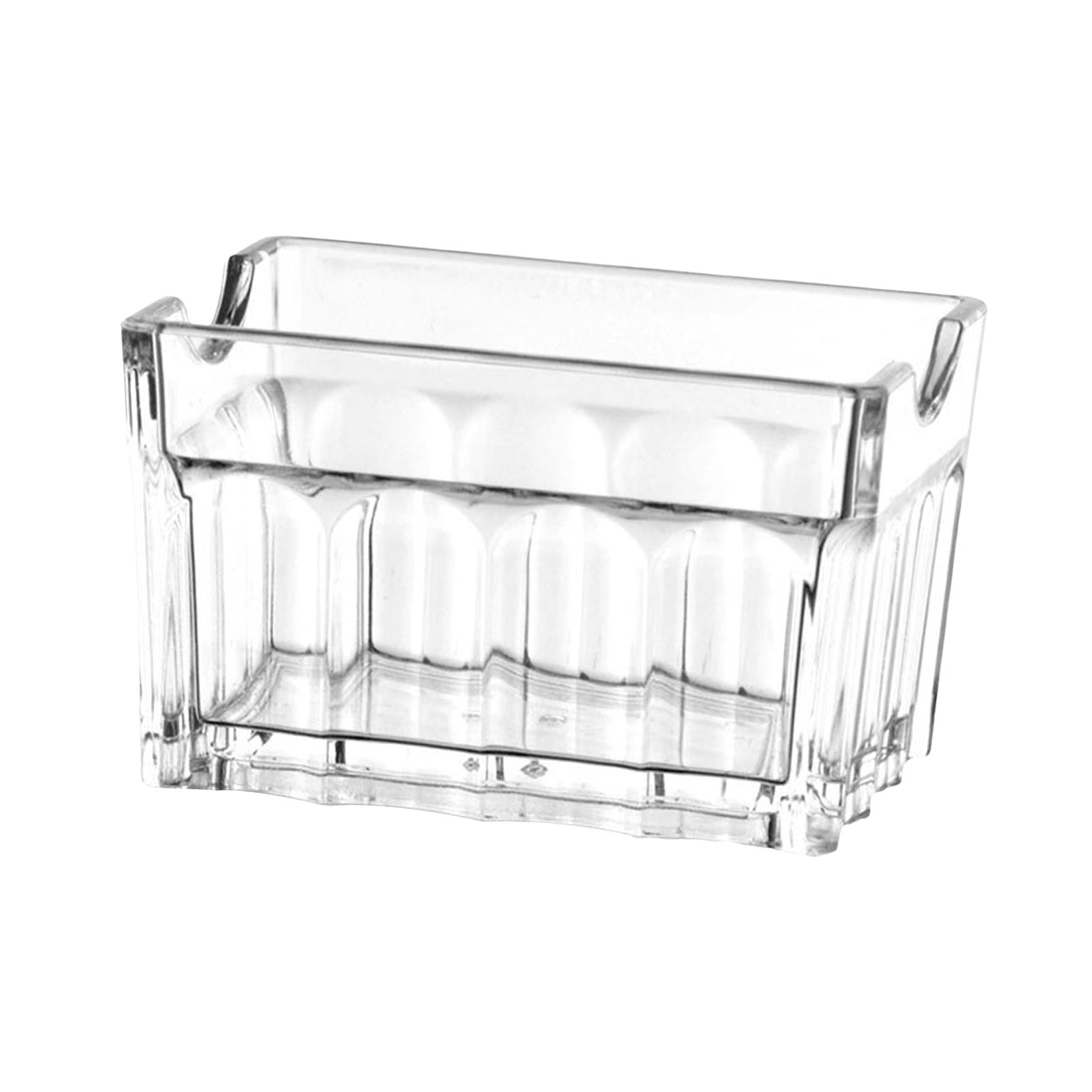 2xAcrylic Sugar Packet Holder Tissue Tea Bag Bowl for Coffee Bar Kitchen Hotel 8.8cmx6.2cmx5.5cm