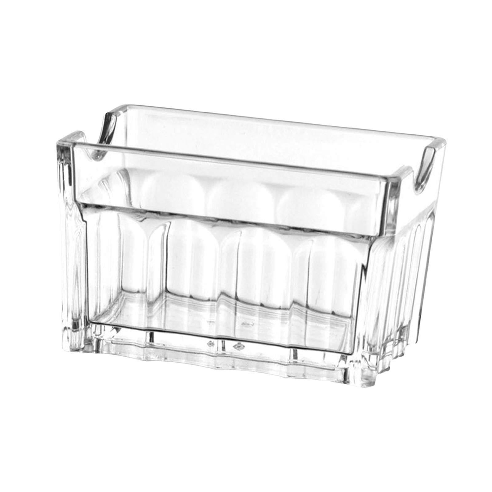 2xAcrylic Sugar Packet Holder Tissue Tea Bag Bowl for Coffee Bar Kitchen Hotel 8.8cmx6.2cmx5.5cm
