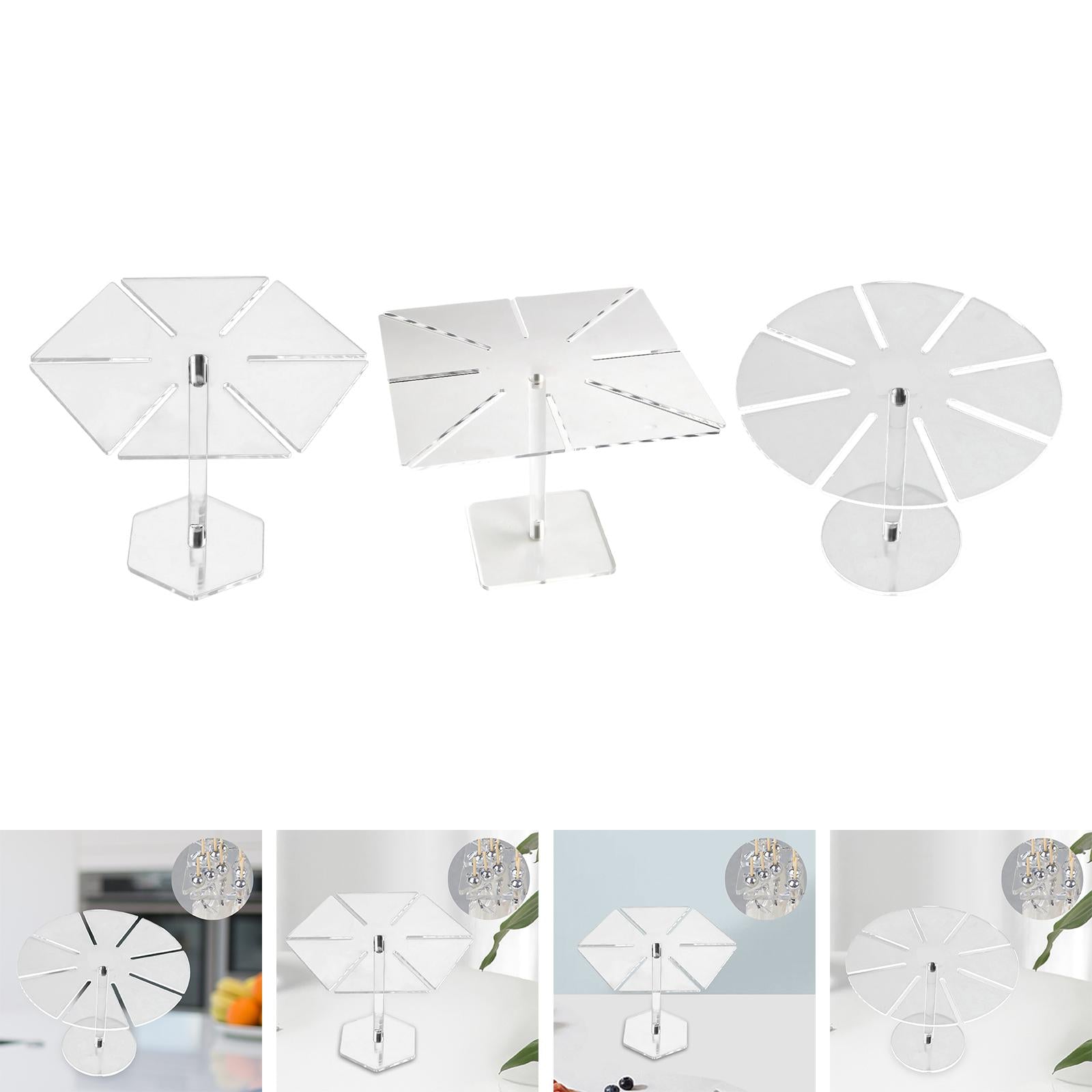 Acrylic Transparent Cake Holder Candy Table Display Dessert Stand Cake Stand Hexagon