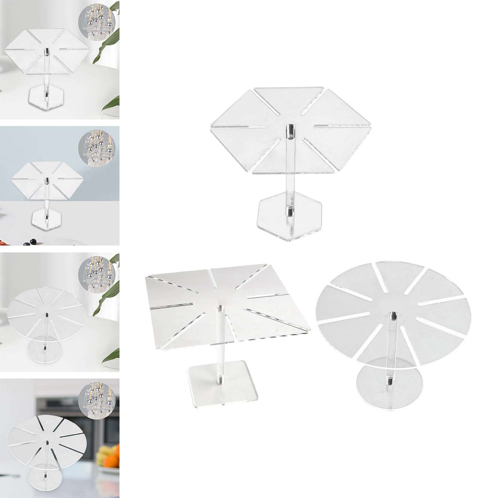 Acrylic Transparent Cake Holder Candy Table Display Dessert Stand Cake Stand Hexagon