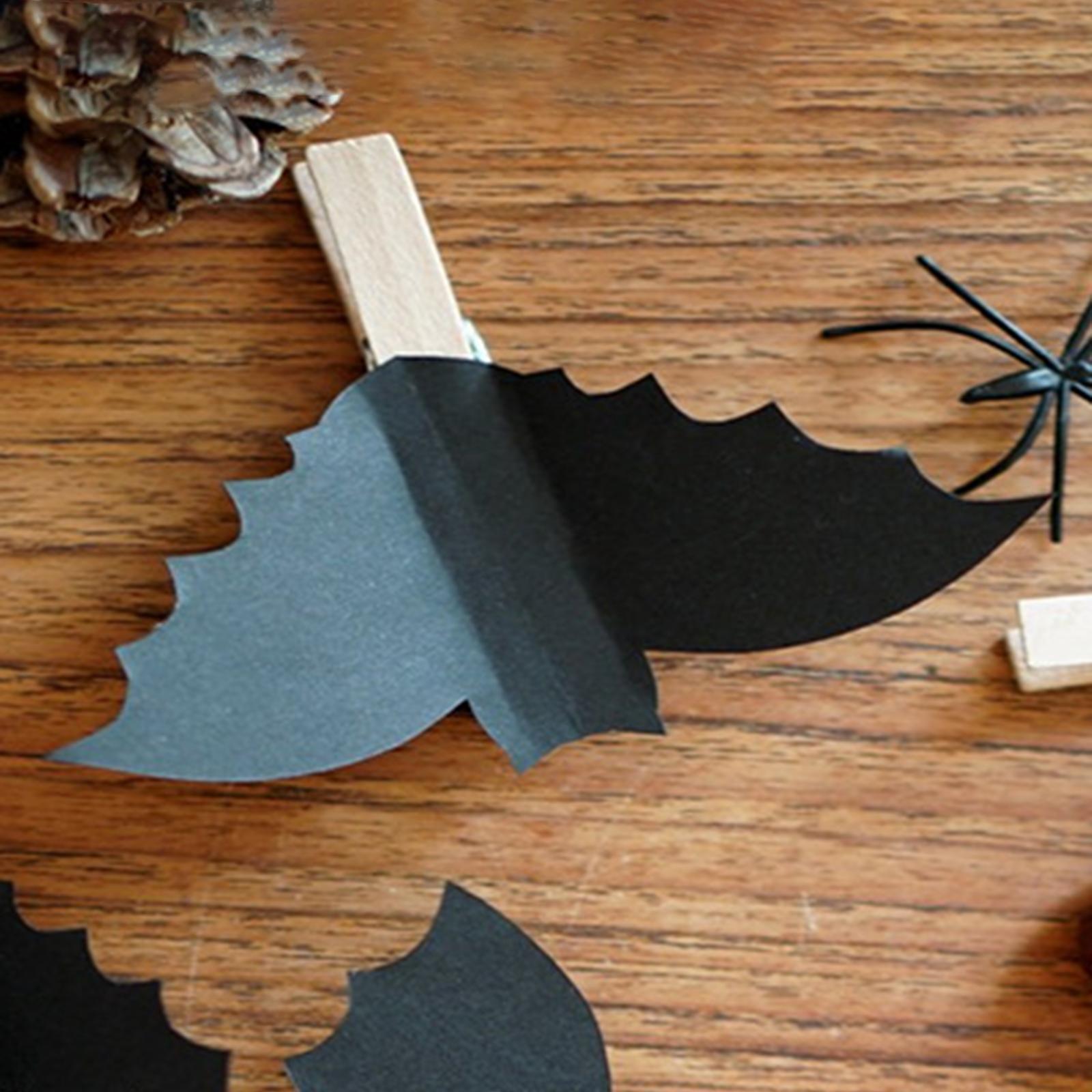 Black Clothespins Windproof Clothesline Clips for Office Halloween Classroom