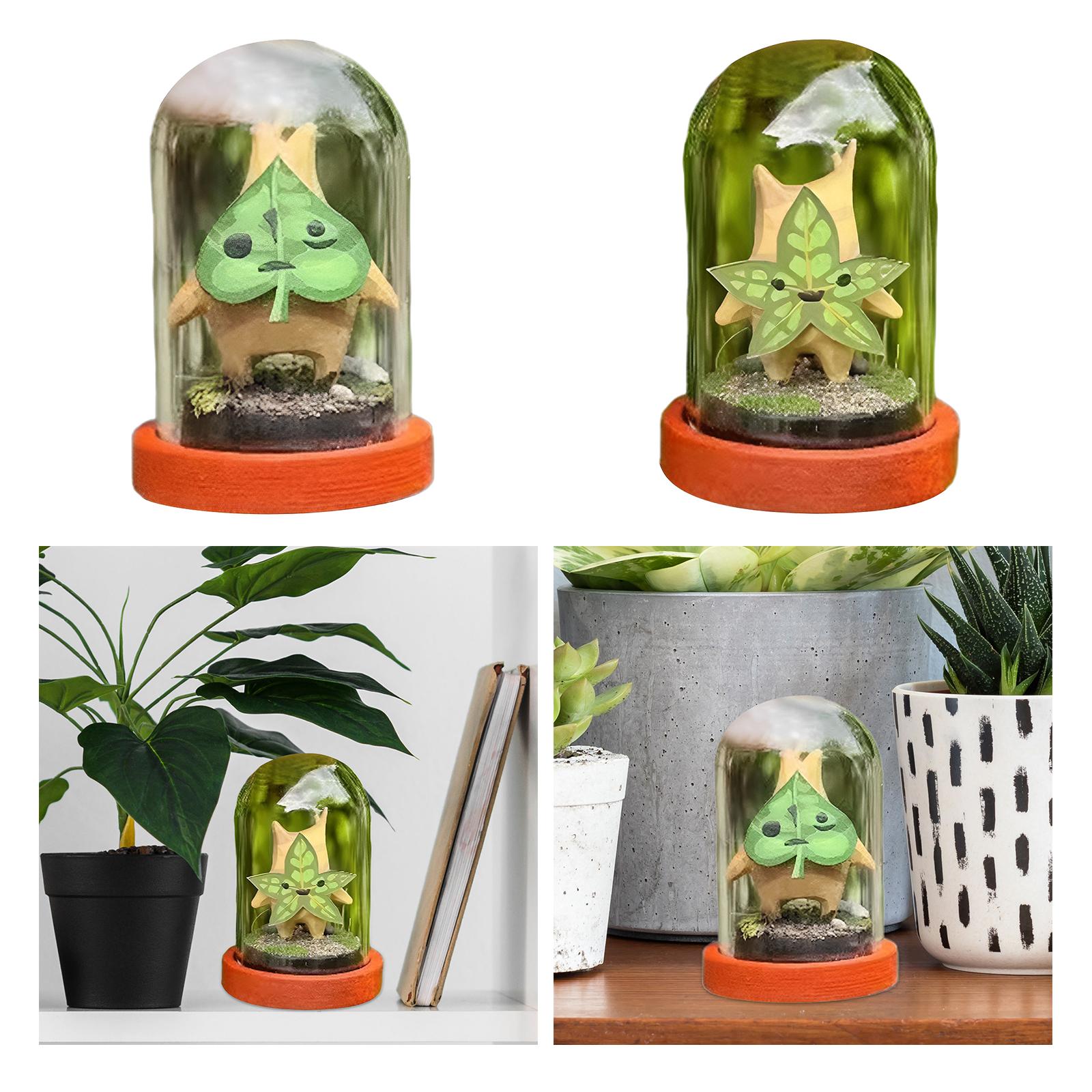 Transparent Glass Cover Dustproof Container Terrarium Micro Landscape Bottle Love