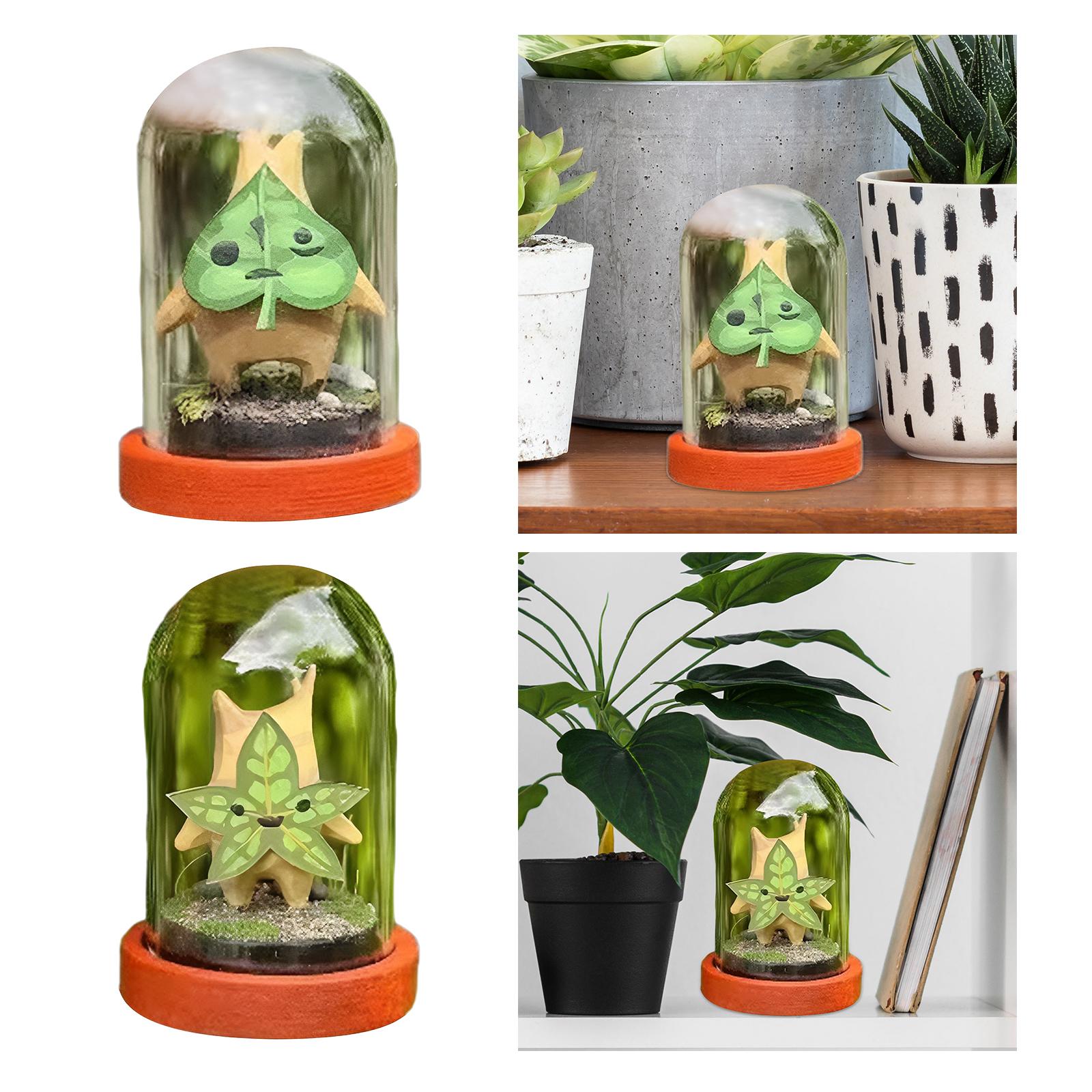 Transparent Glass Cover Dustproof Container Terrarium Micro Landscape Bottle Love