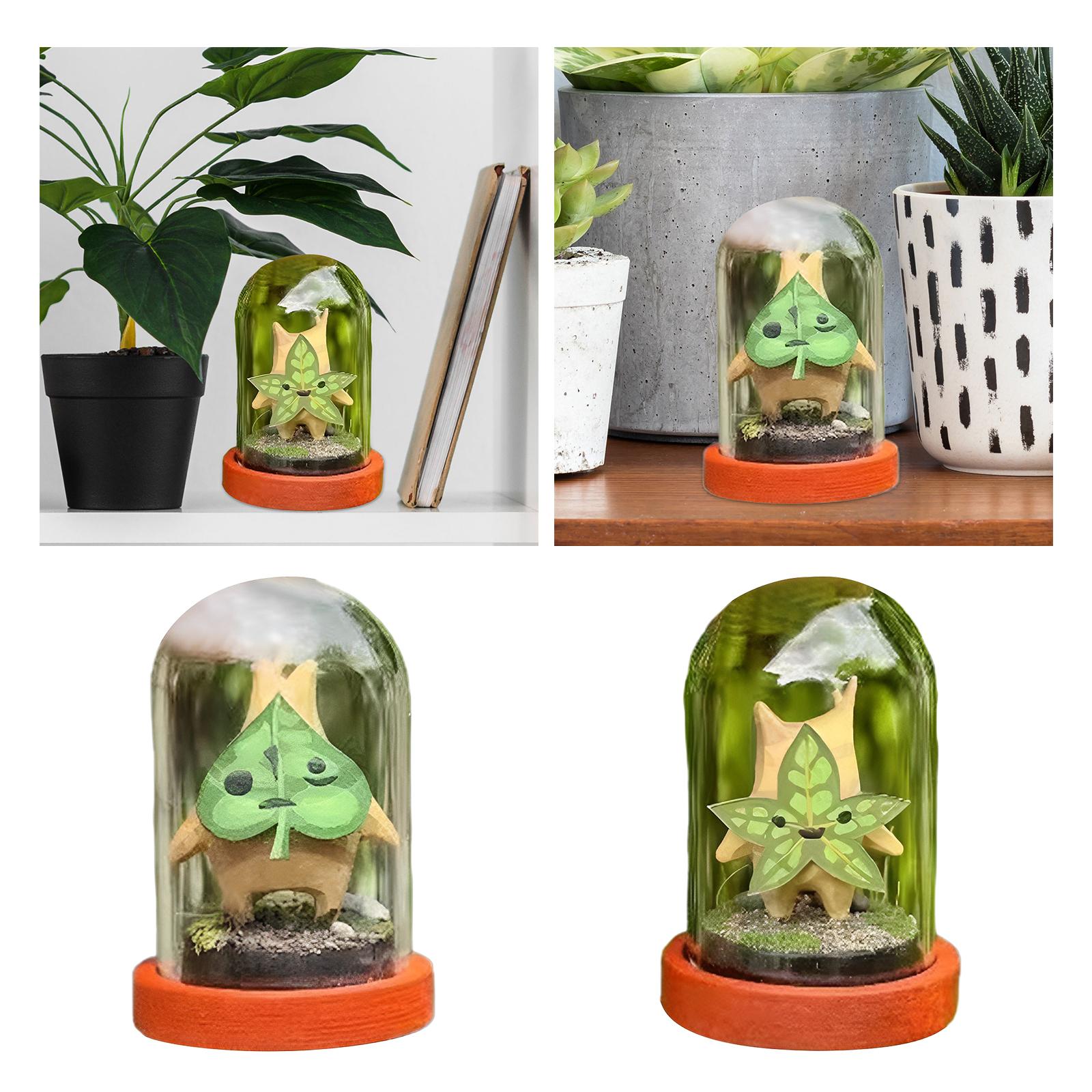 Transparent Glass Cover Dustproof Container Terrarium Micro Landscape Bottle Love