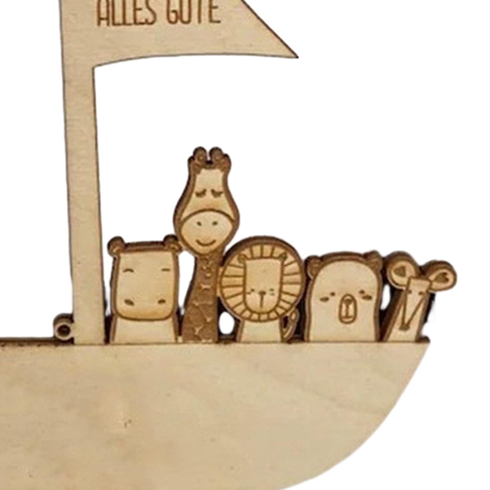 Wood Money Holder Keepsake Boat Shape Clip for Anniversary Thanksgiving Gift