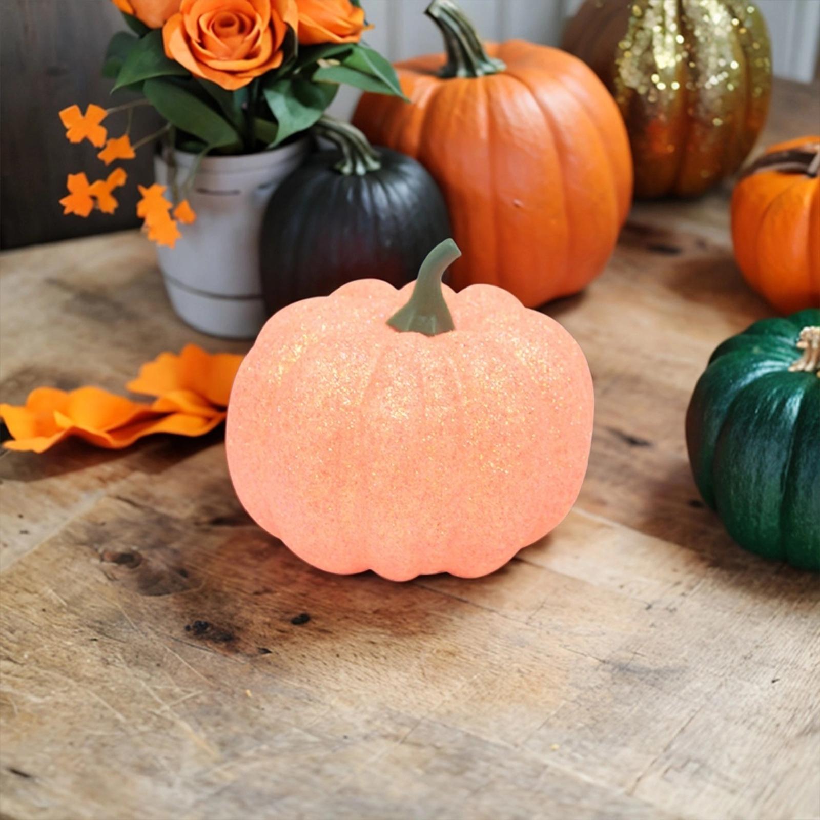 Artificial Pumpkin Decorative Pumpkin for Mantel Shelf Table Kitchen Style B