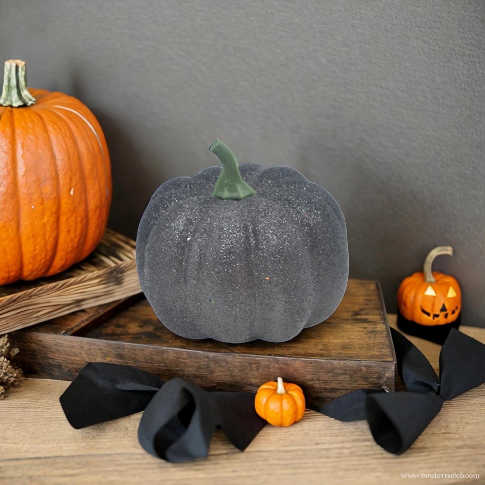 Artificial Pumpkin Decorative Pumpkin for Mantel Shelf Table Kitchen Style D