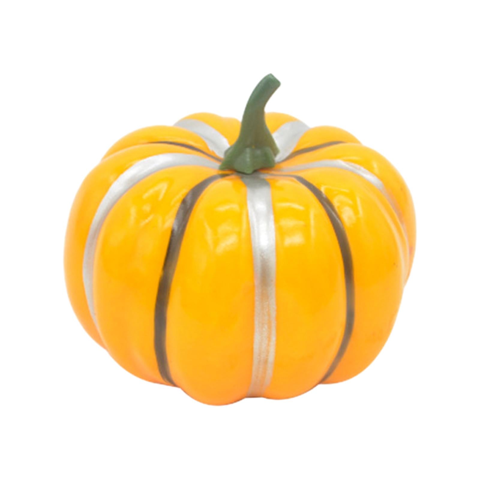 Artificial Pumpkin Decorative Pumpkin for Mantel Shelf Table Kitchen Style F