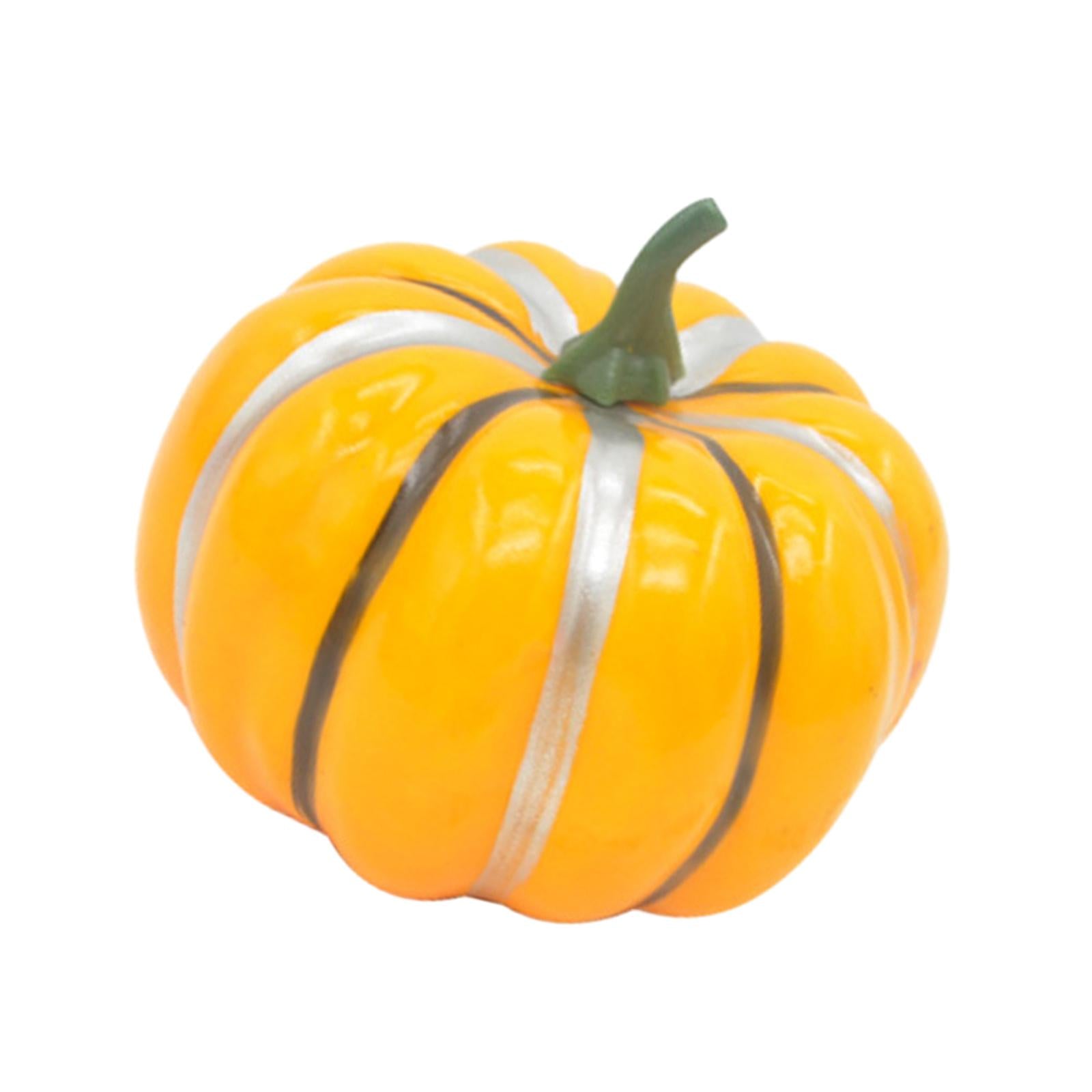 Artificial Pumpkin Decorative Pumpkin for Mantel Shelf Table Kitchen Style F