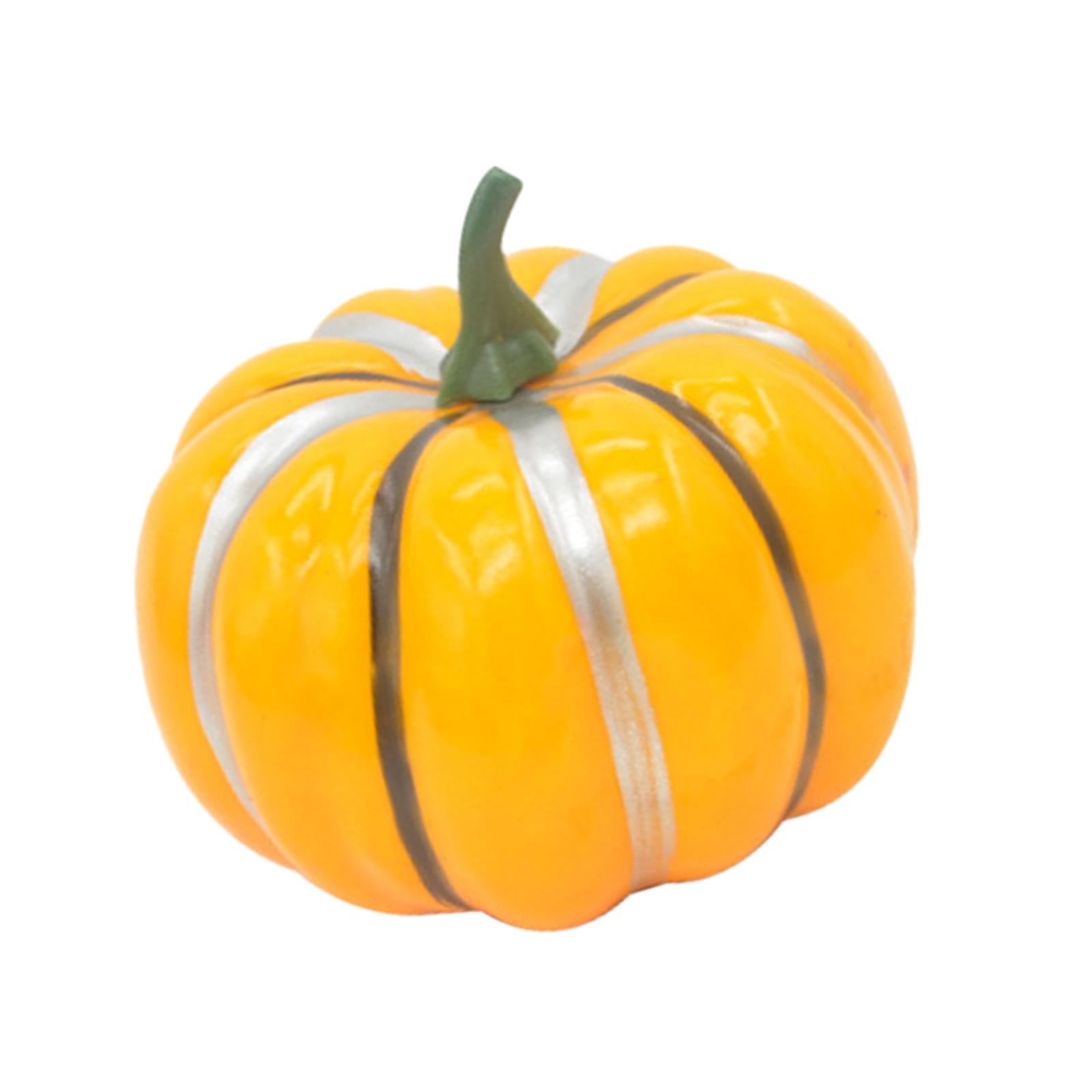 Artificial Pumpkin Decorative Pumpkin for Mantel Shelf Table Kitchen Style F