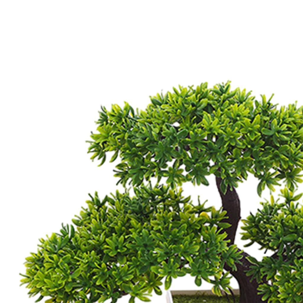 Artificial Bonsai Tree Desk Potted Japanese Pine Tree for Bathroom Fireplace