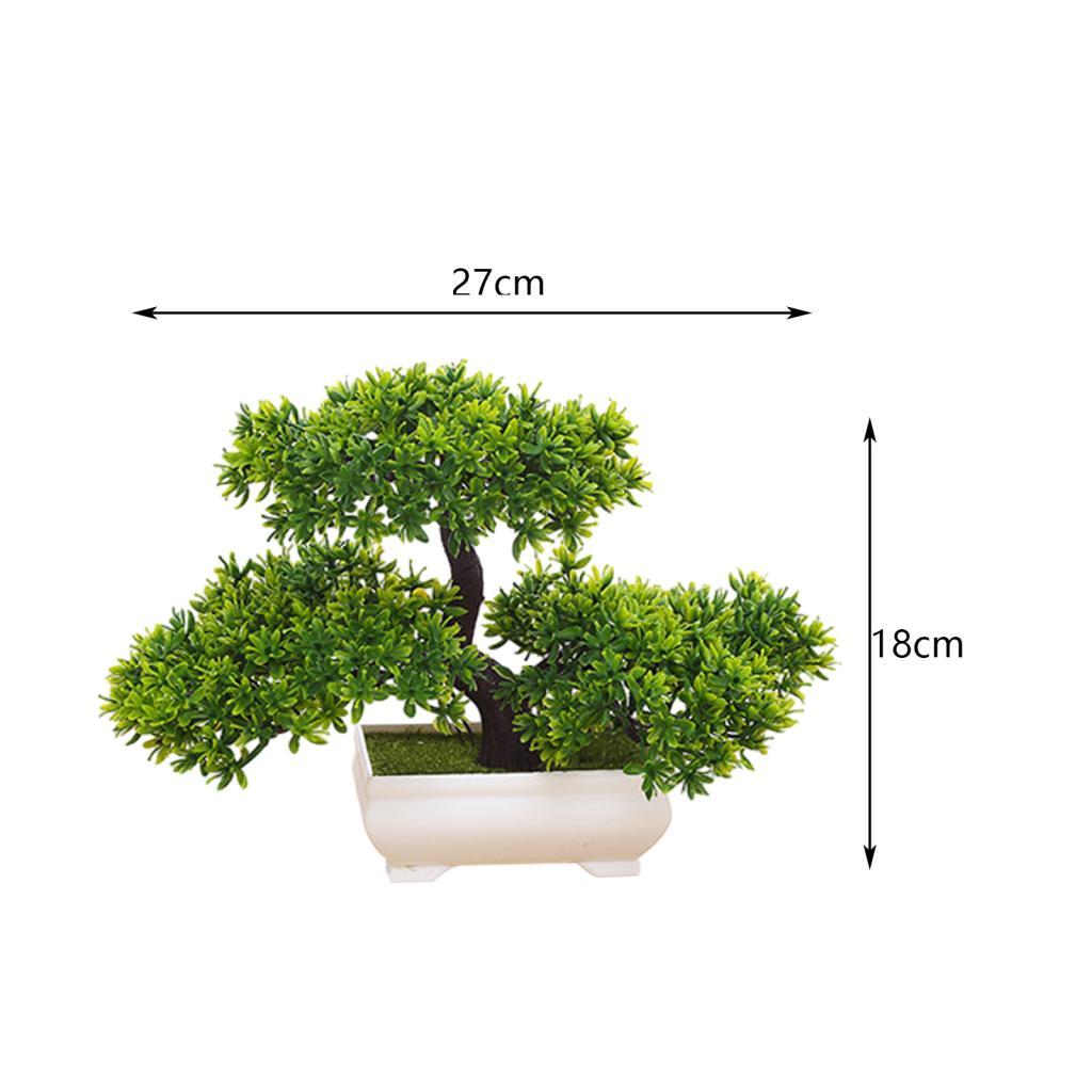 Artificial Bonsai Tree Desk Potted Japanese Pine Tree for Bathroom Fireplace