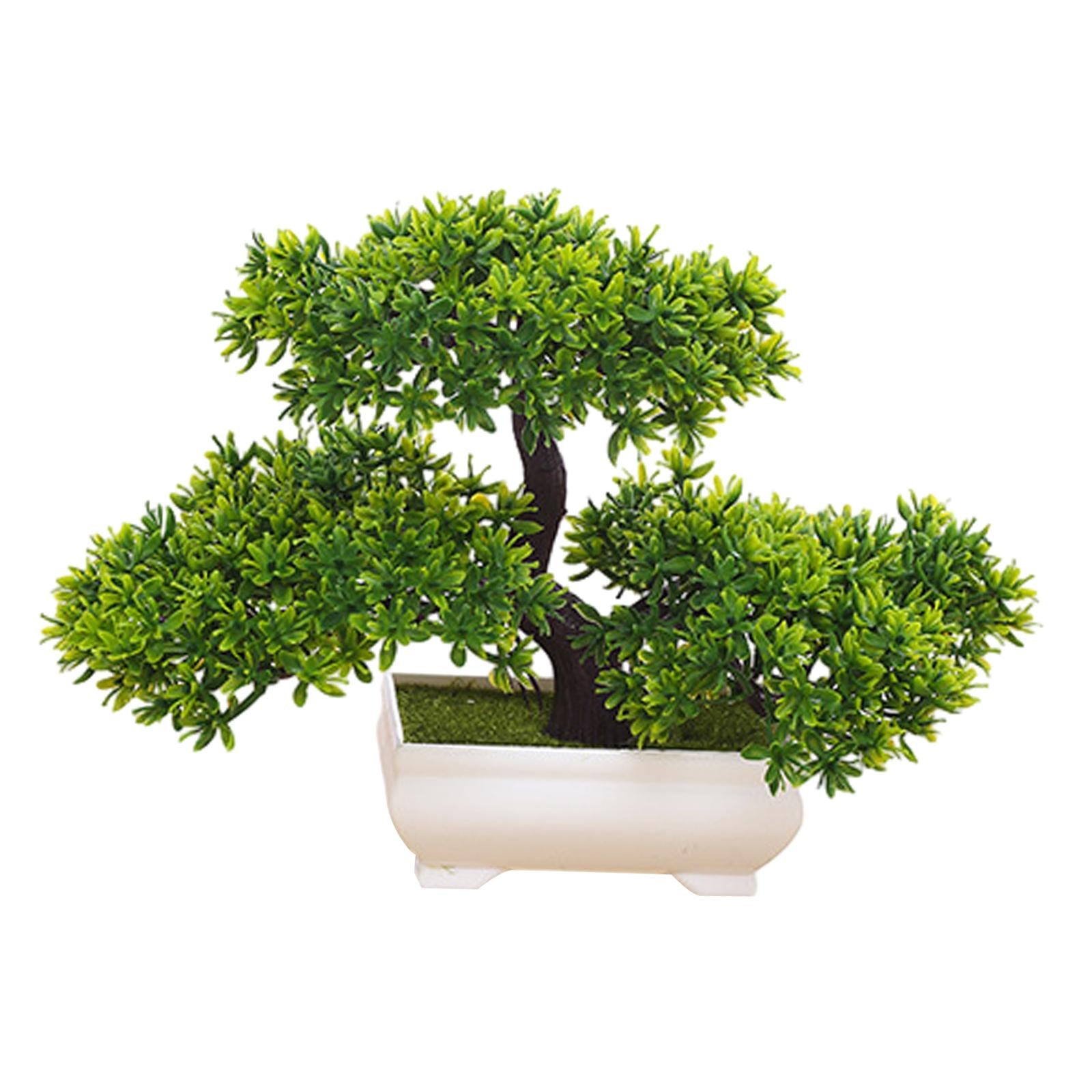 Artificial Bonsai Tree Desk Potted Japanese Pine Tree for Bathroom Fireplace
