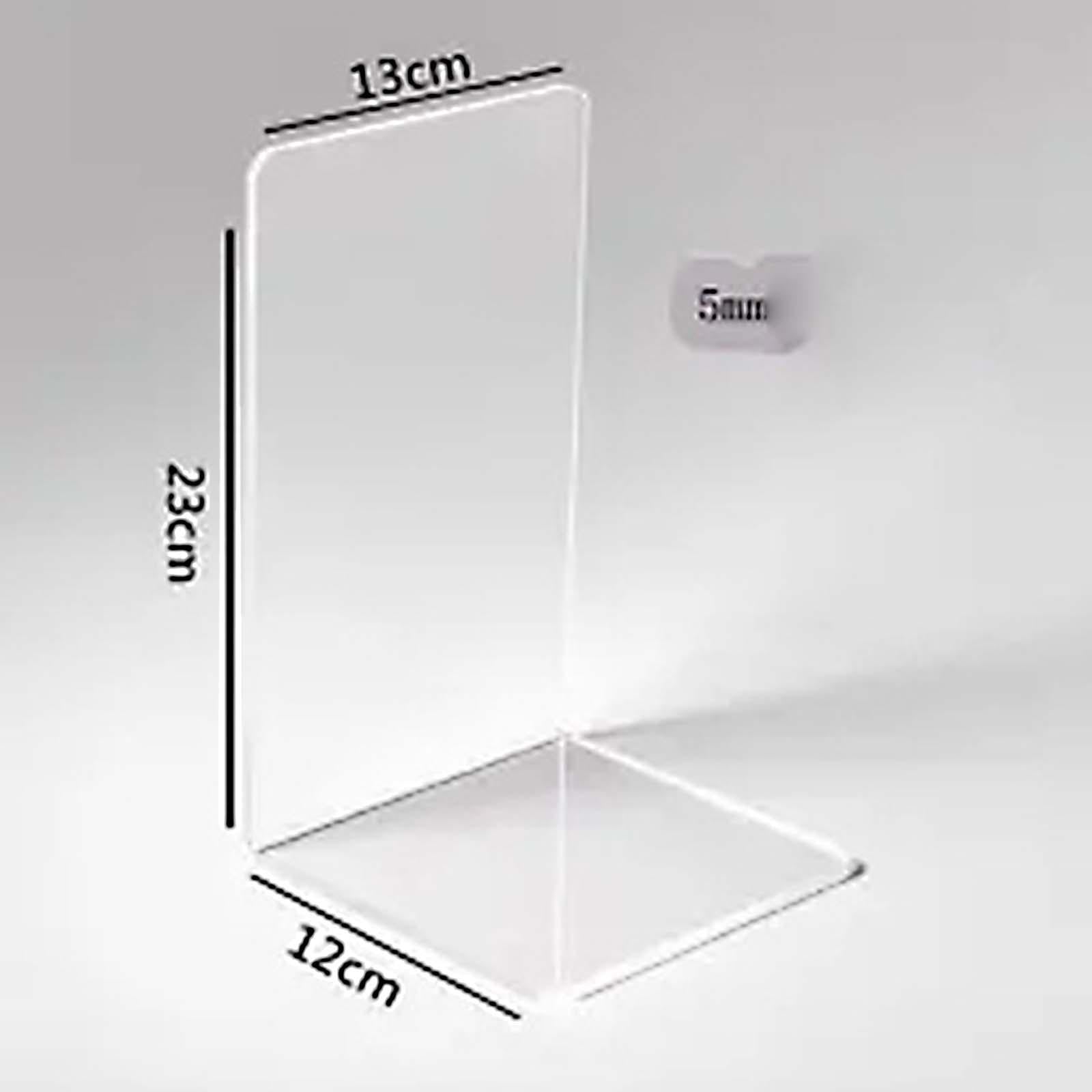 Bookshelf Binder Stand Acrylic Bookends for Office Vinyl Records Video Games