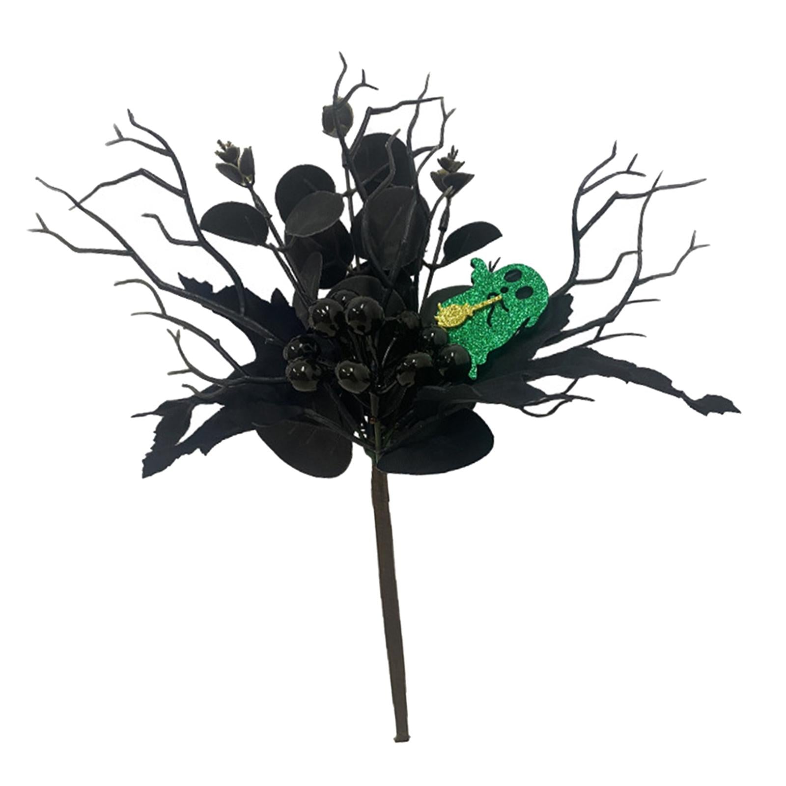 Artificial Maple Leaf Branch Long Stem Ornament for DIY Craft Holiday Garden Style F
