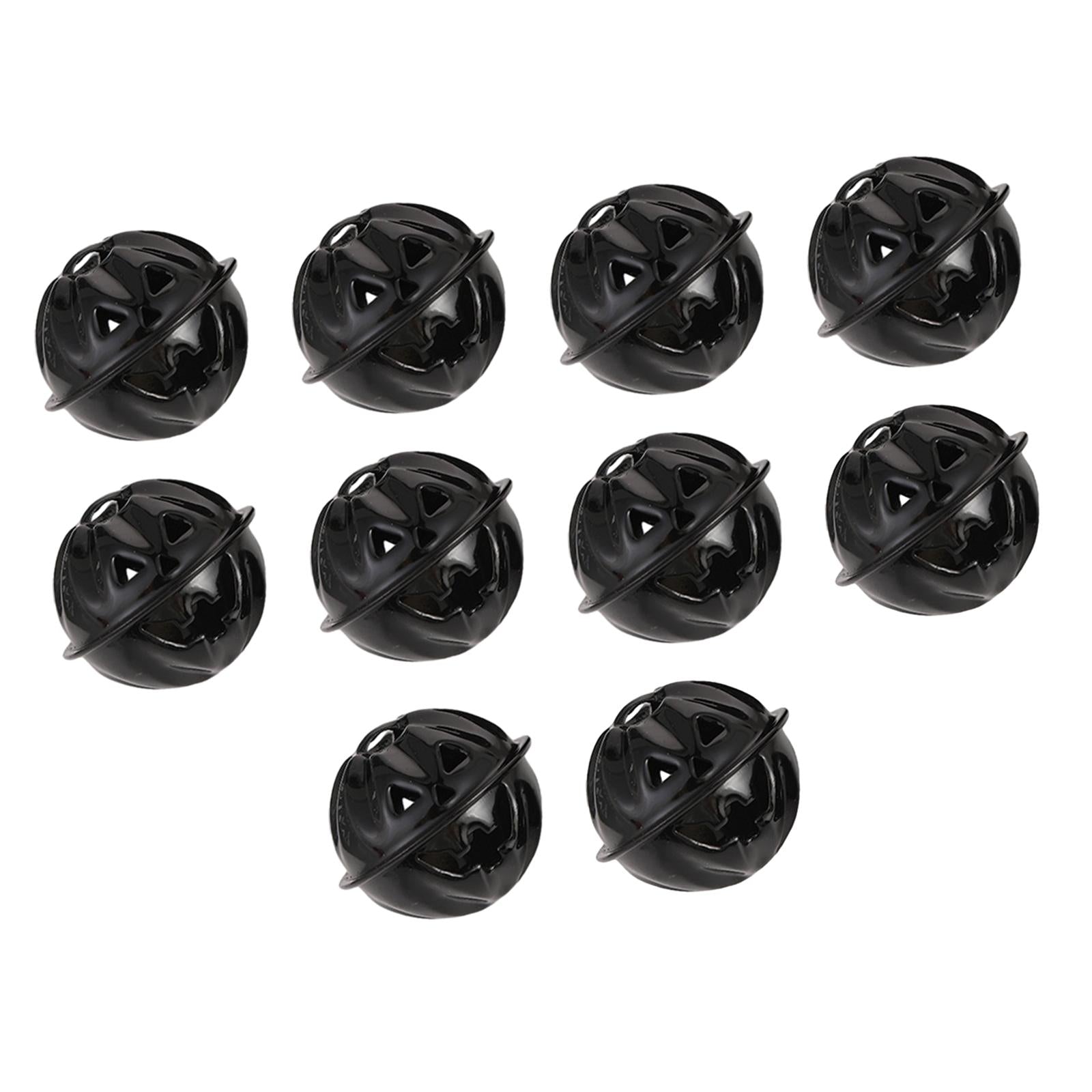 Pumpkin Bells Decor Pet Ghost Skull Bells for DIY Crafts Home Jewelry Black
