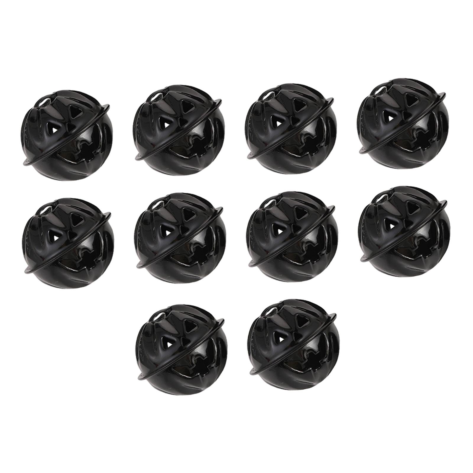 Pumpkin Bells Decor Pet Ghost Skull Bells for DIY Crafts Home Jewelry Black