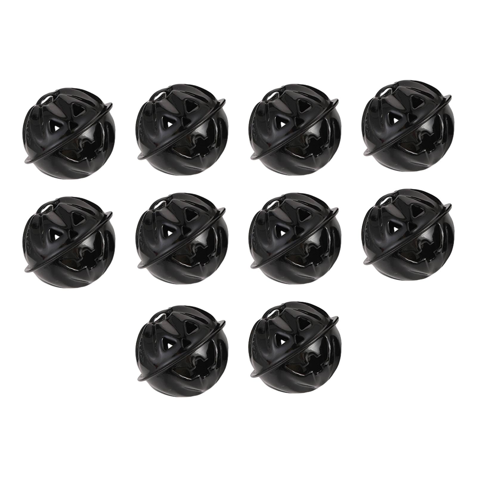 Pumpkin Bells Decor Pet Ghost Skull Bells for DIY Crafts Home Jewelry Black