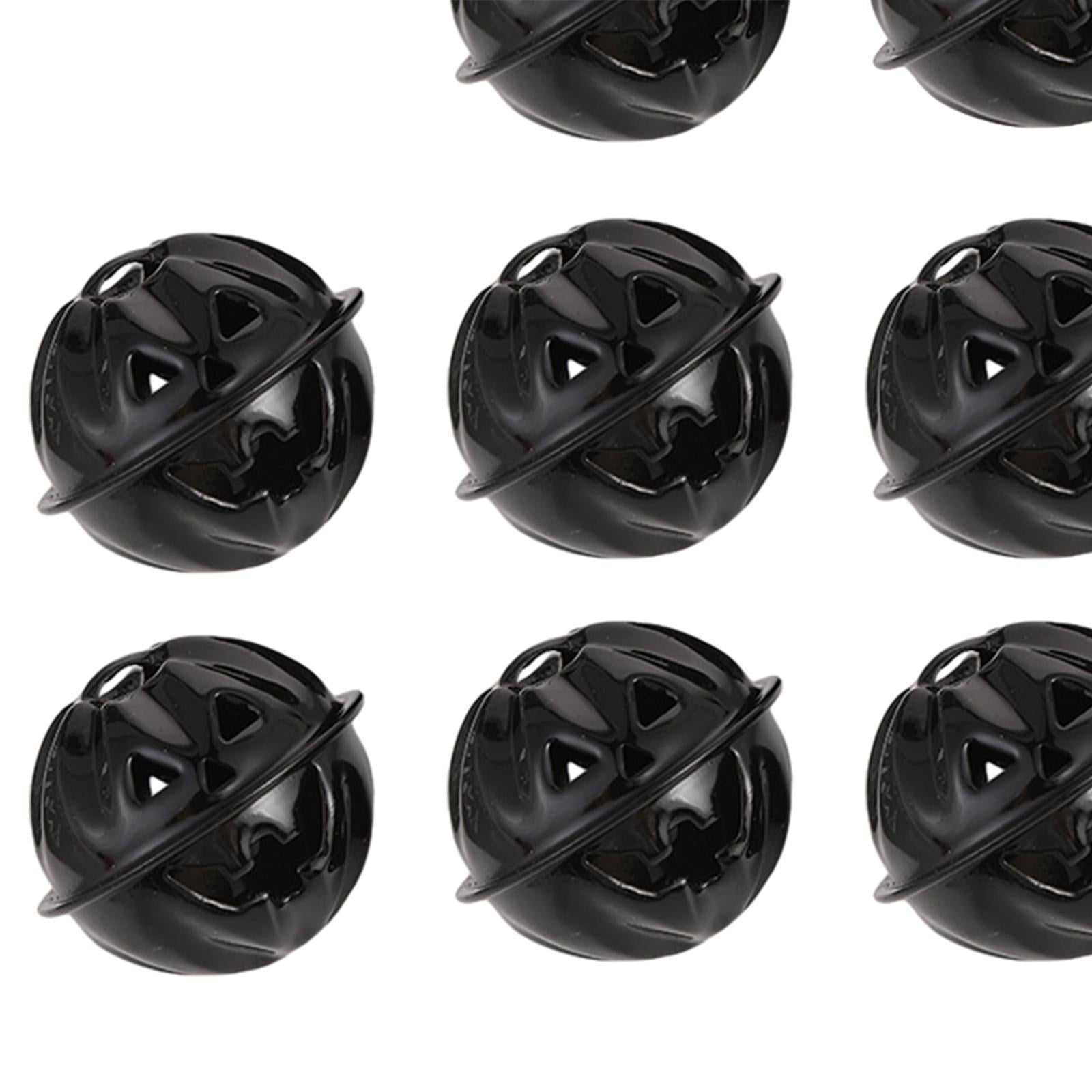 Pumpkin Bells Decor Pet Ghost Skull Bells for DIY Crafts Home Jewelry Black
