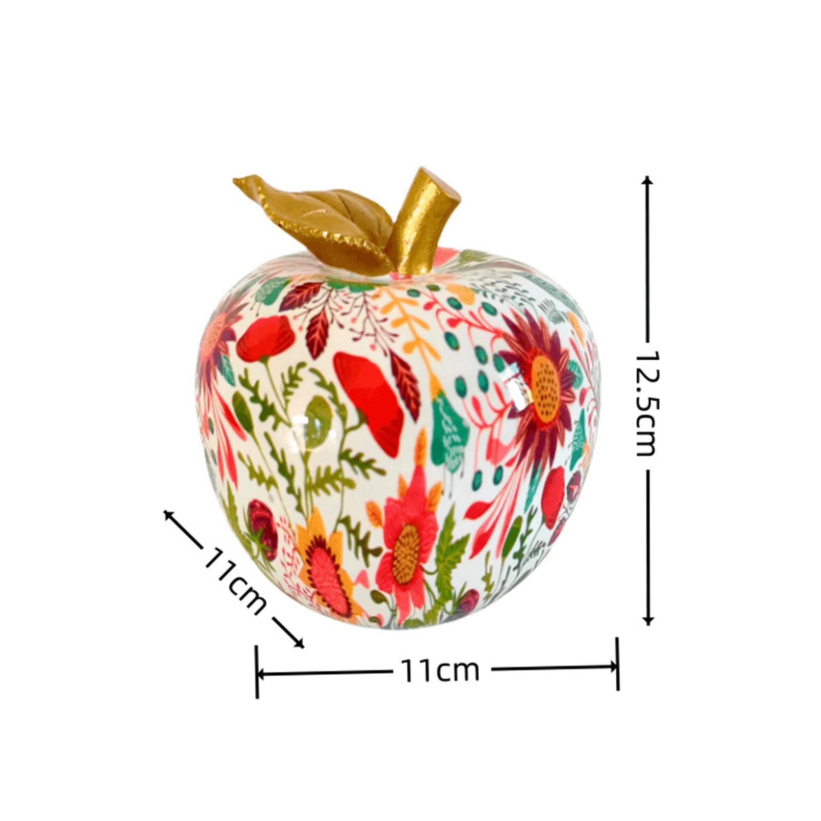 Colorful Resin Apple Statue Figurine Desk Artwork Versatile for Cabinet Room Style B
