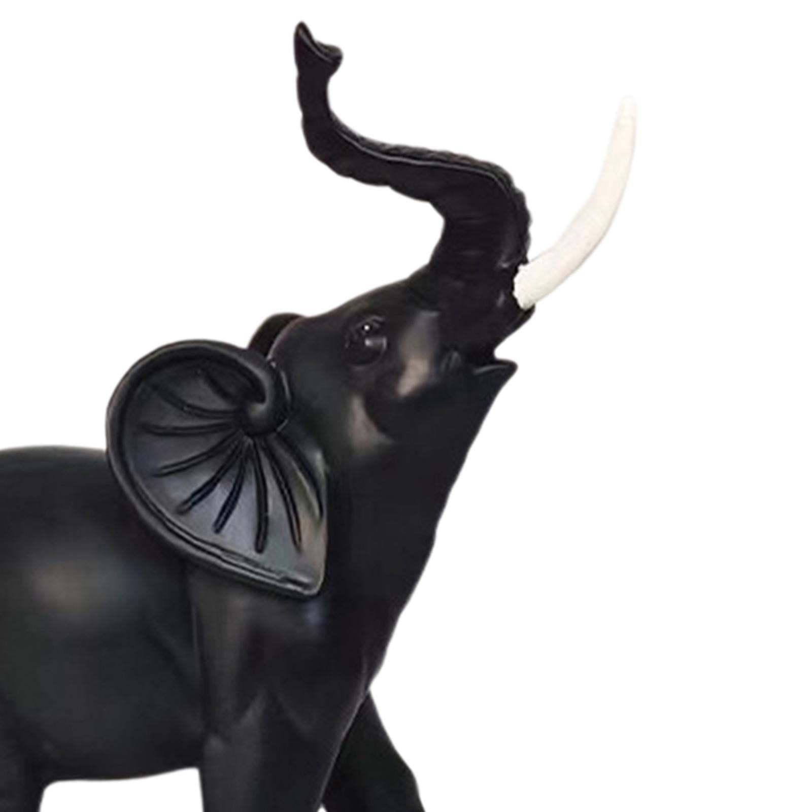Resin Sculpture Good Lucky Decor Desk Figurines for Home Parties Dining Room Black