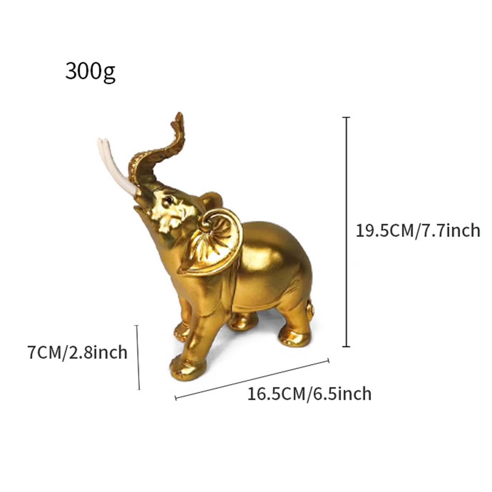 Resin Sculpture Good Lucky Decor Desk Figurines for Home Parties Dining Room Golden